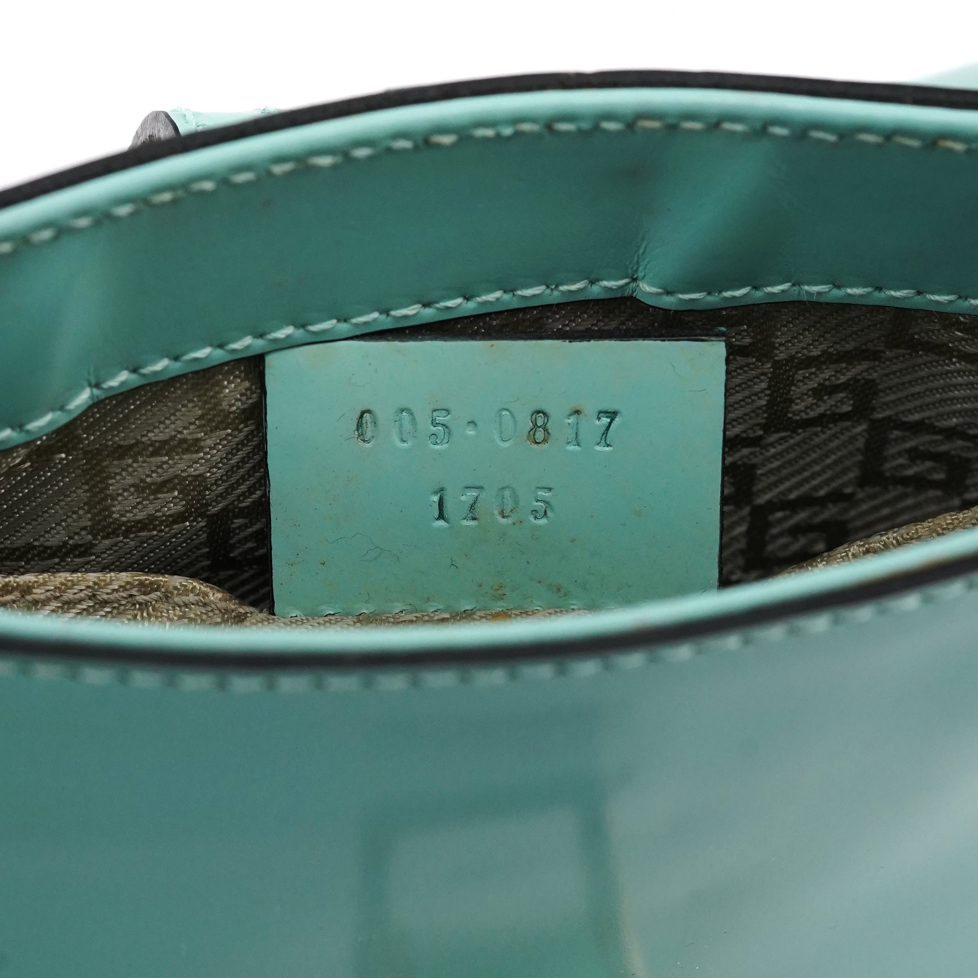 Baby Blue Patent Leather Jackie Shoulder Bag
