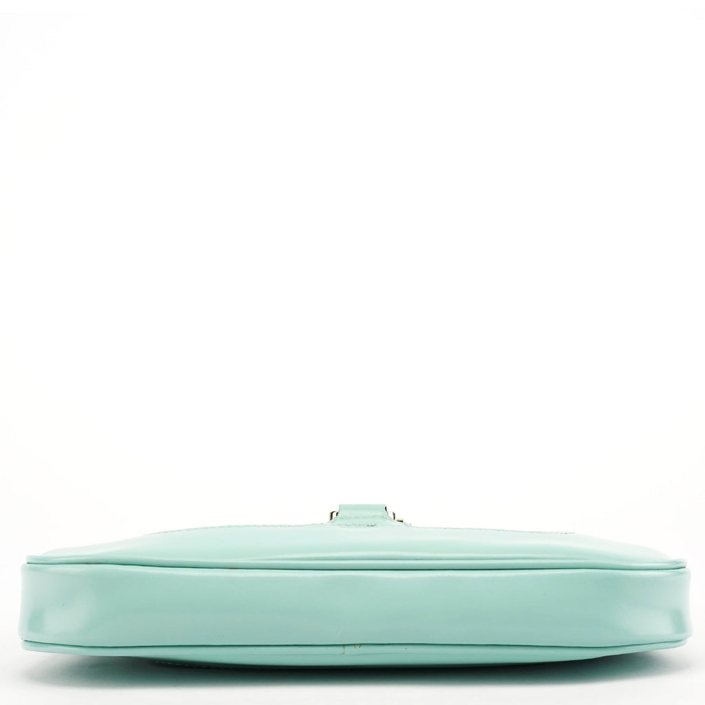 Baby Blue Patent Leather Jackie Shoulder Bag