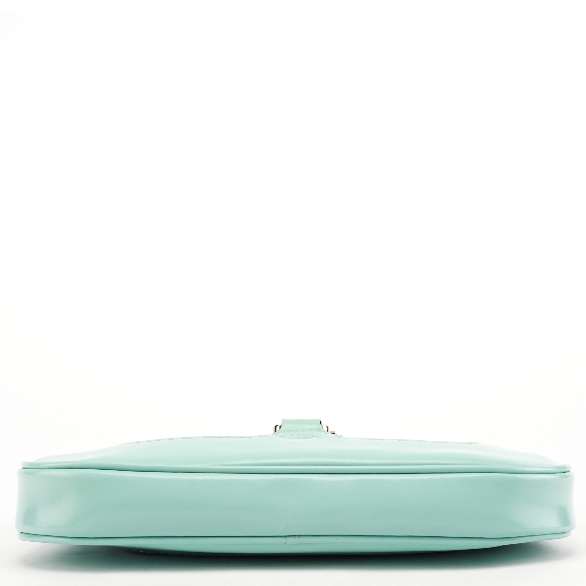 Baby Blue Patent Leather Jackie Shoulder Bag
