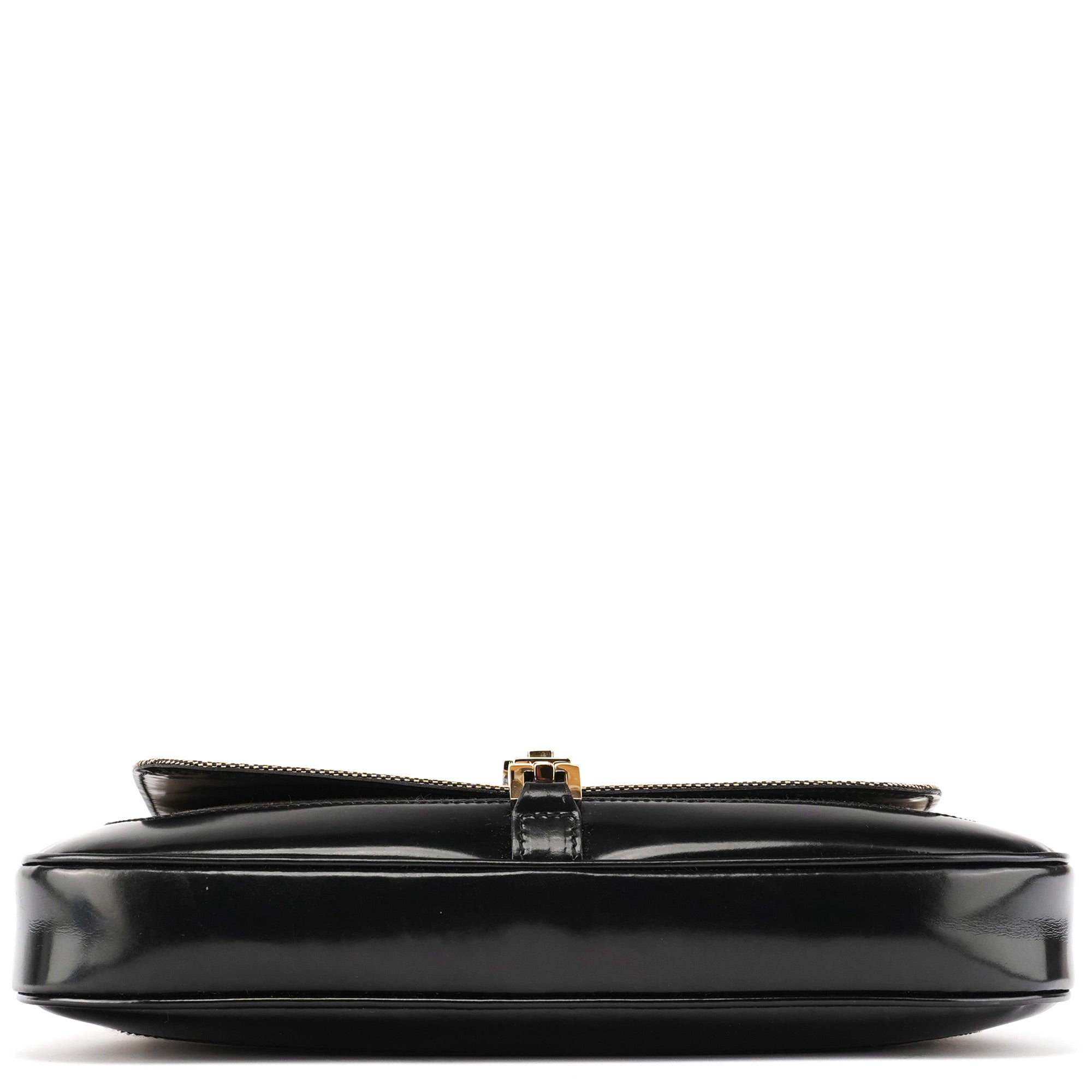 Beige Black Canvas Jackie Shoulder Bag