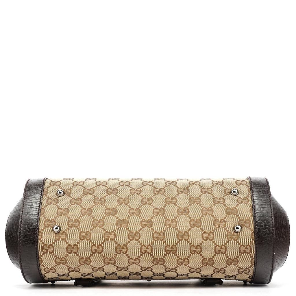 Beige Brown GG Bamboo Bullet Shoulder Bag