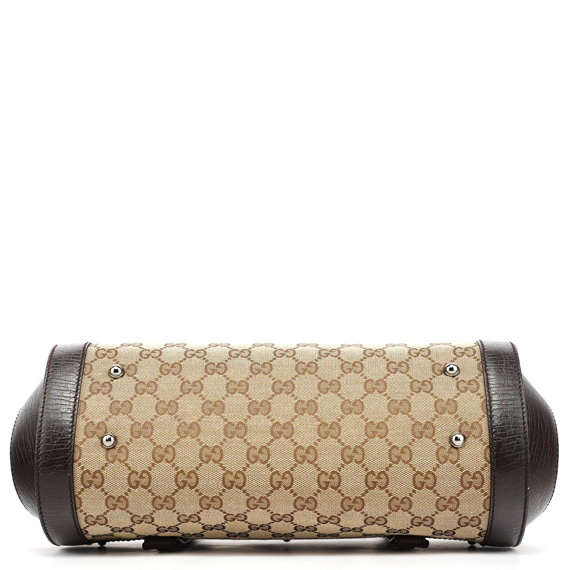 Beige Brown GG Bamboo Bullet Shoulder Bag
