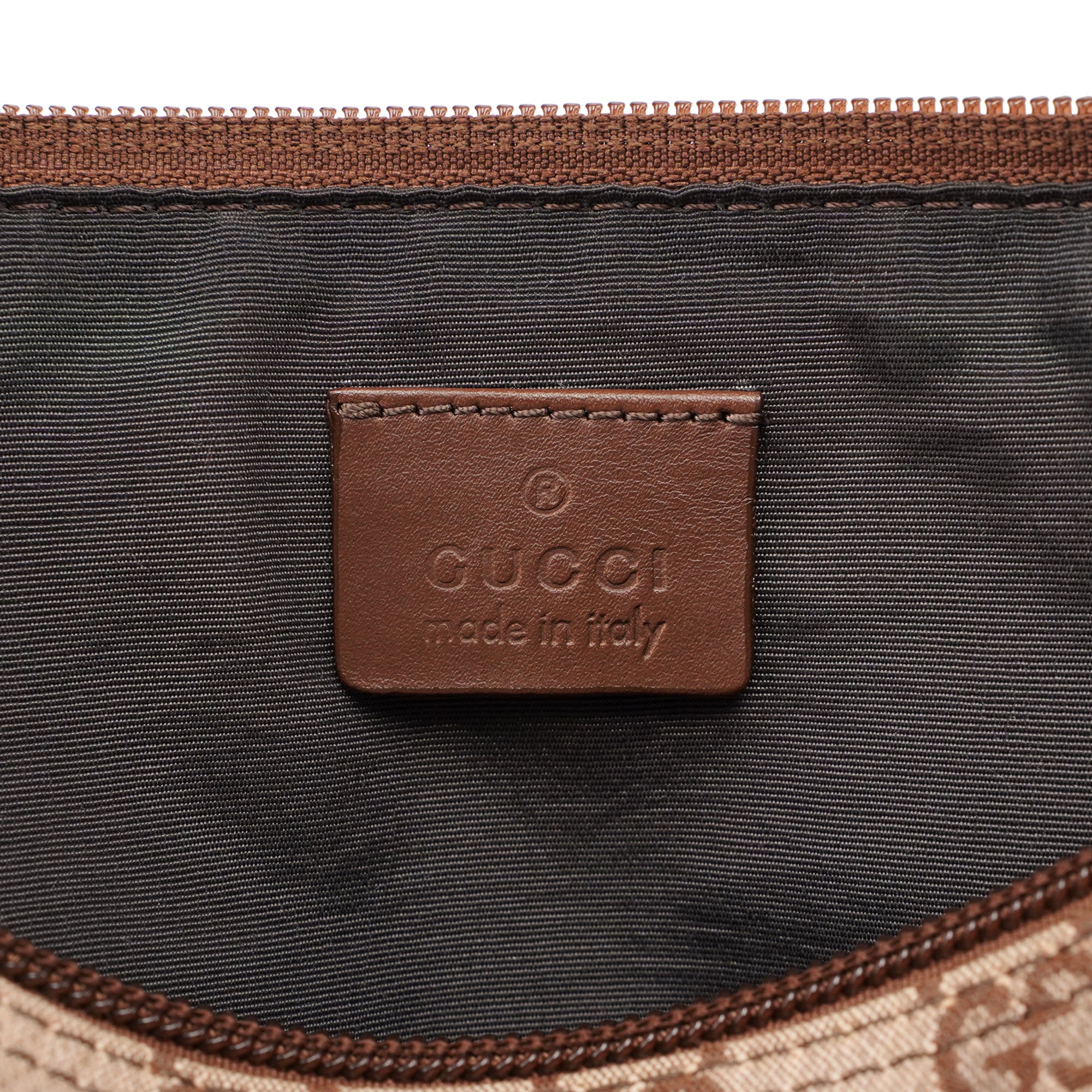 Beige Brown GG Boat Pochette