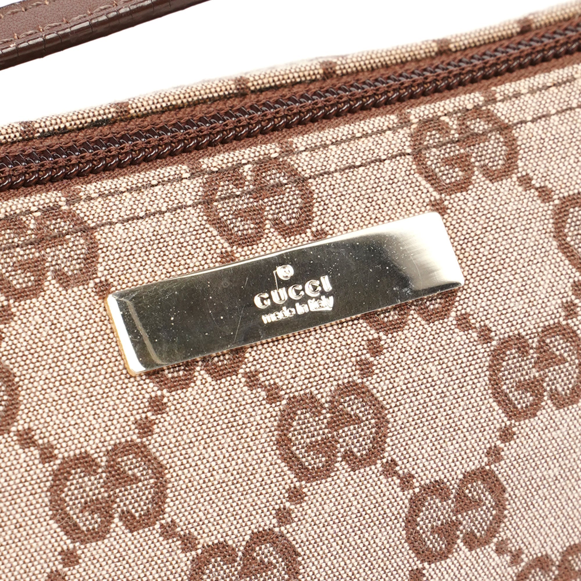 Beige Brown GG Boat Pochette