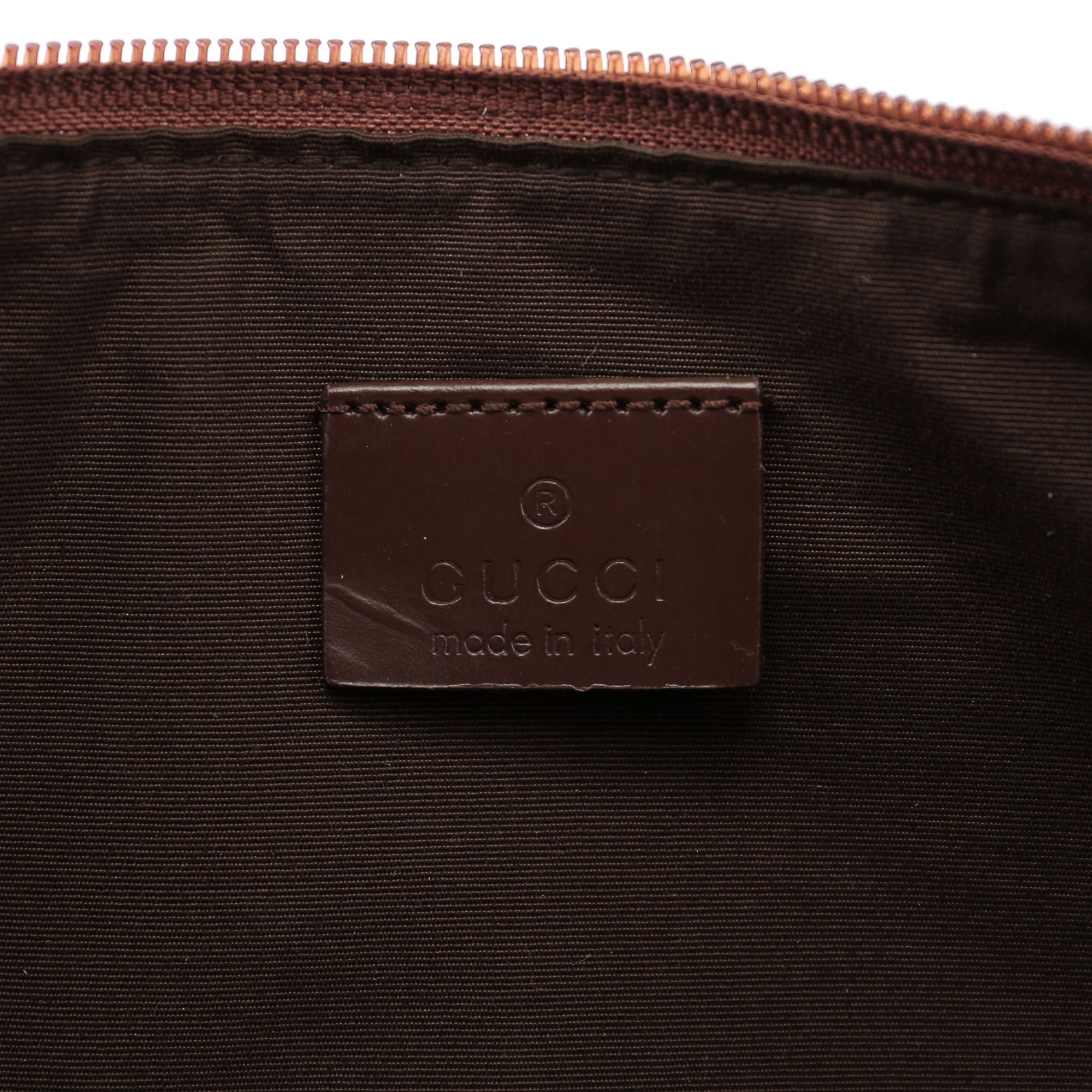 Beige Brown GG Boat Pochette