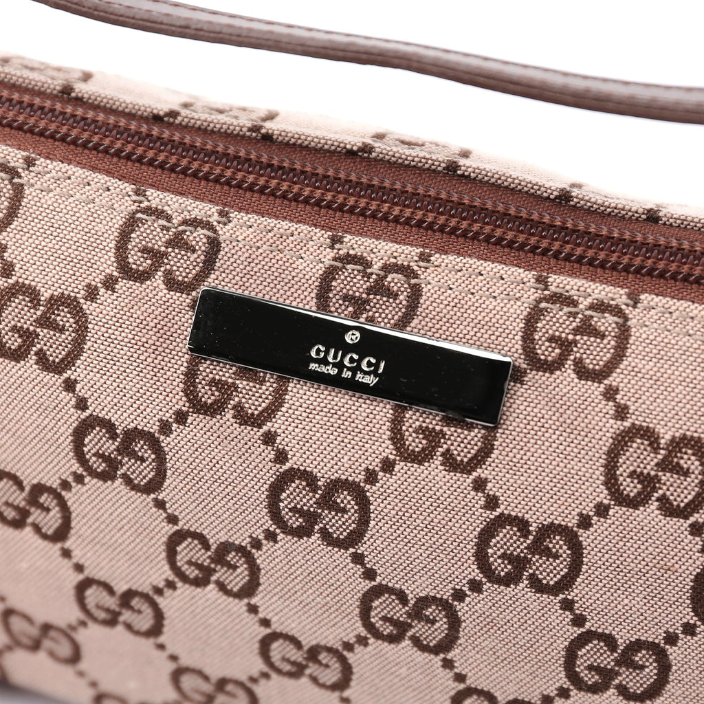 Beige Brown GG Boat Pochette