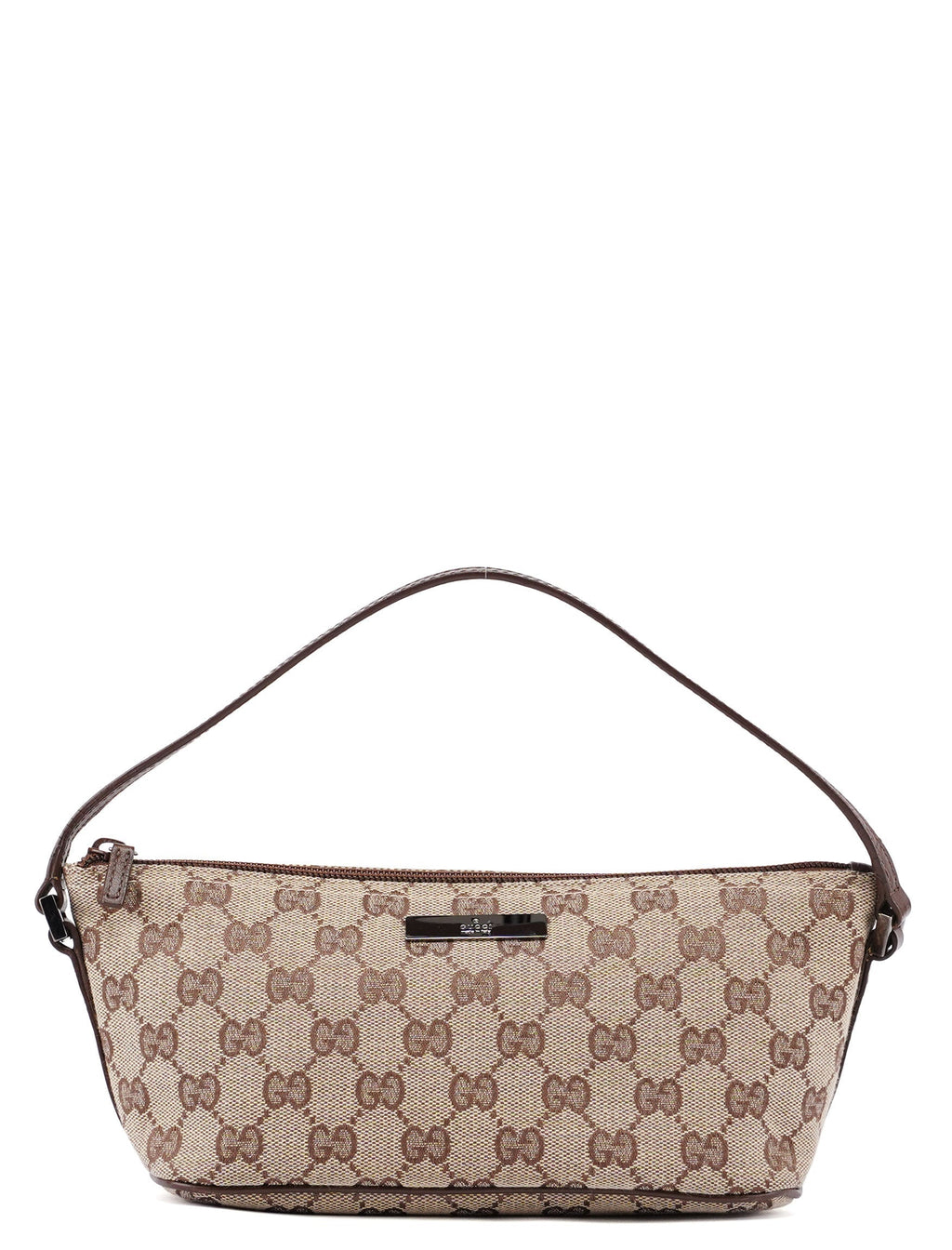 Beige Brown GG Boat Pochette