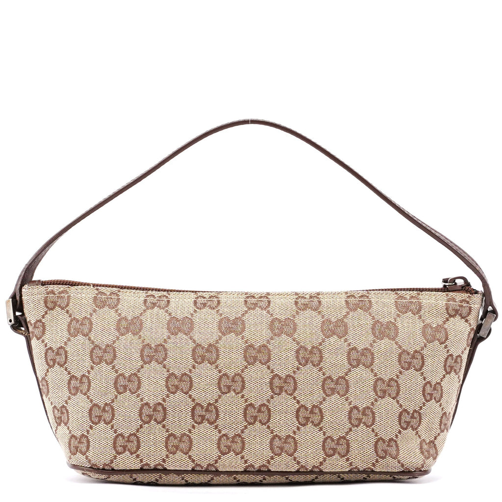 Beige Brown GG Boat Pochette