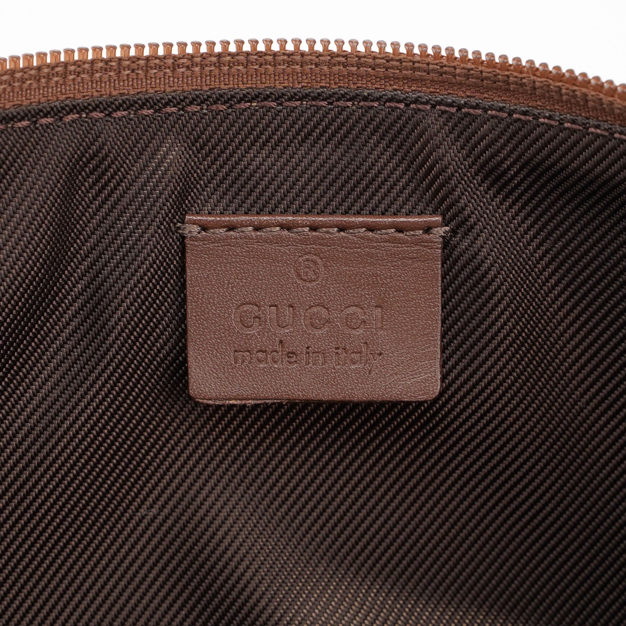 Beige Brown GG Boat Pochette