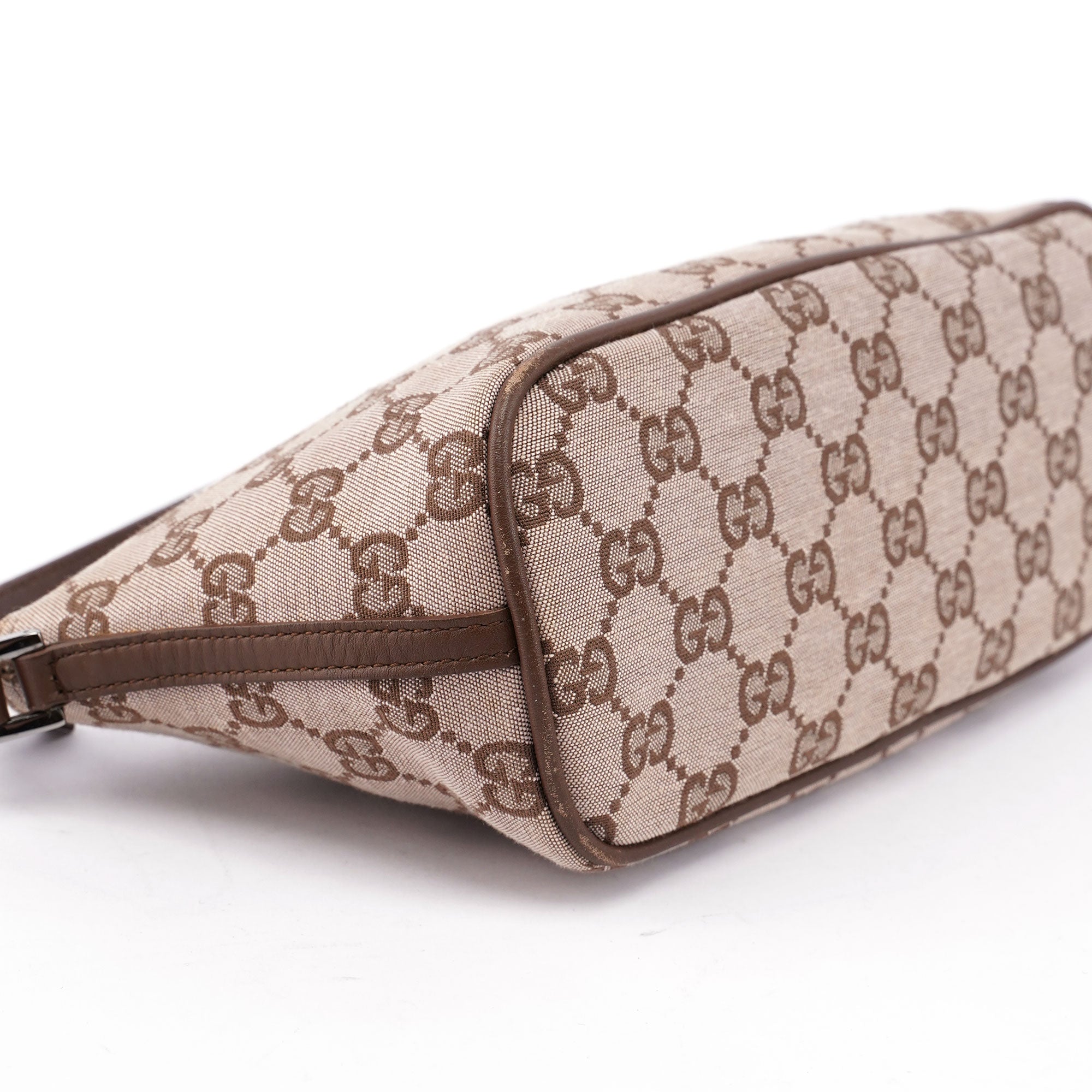 Beige Brown GG Boat Pochette