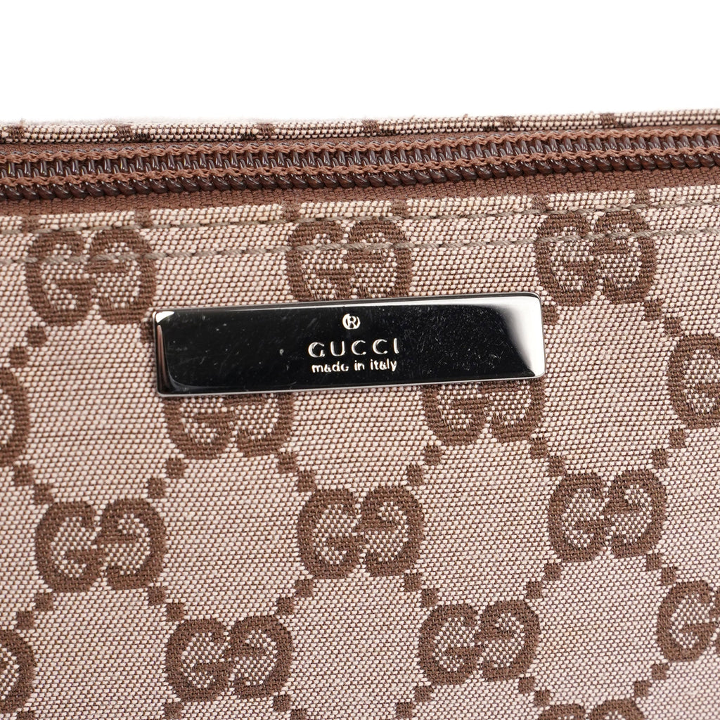 Beige Brown GG Boat Pochette