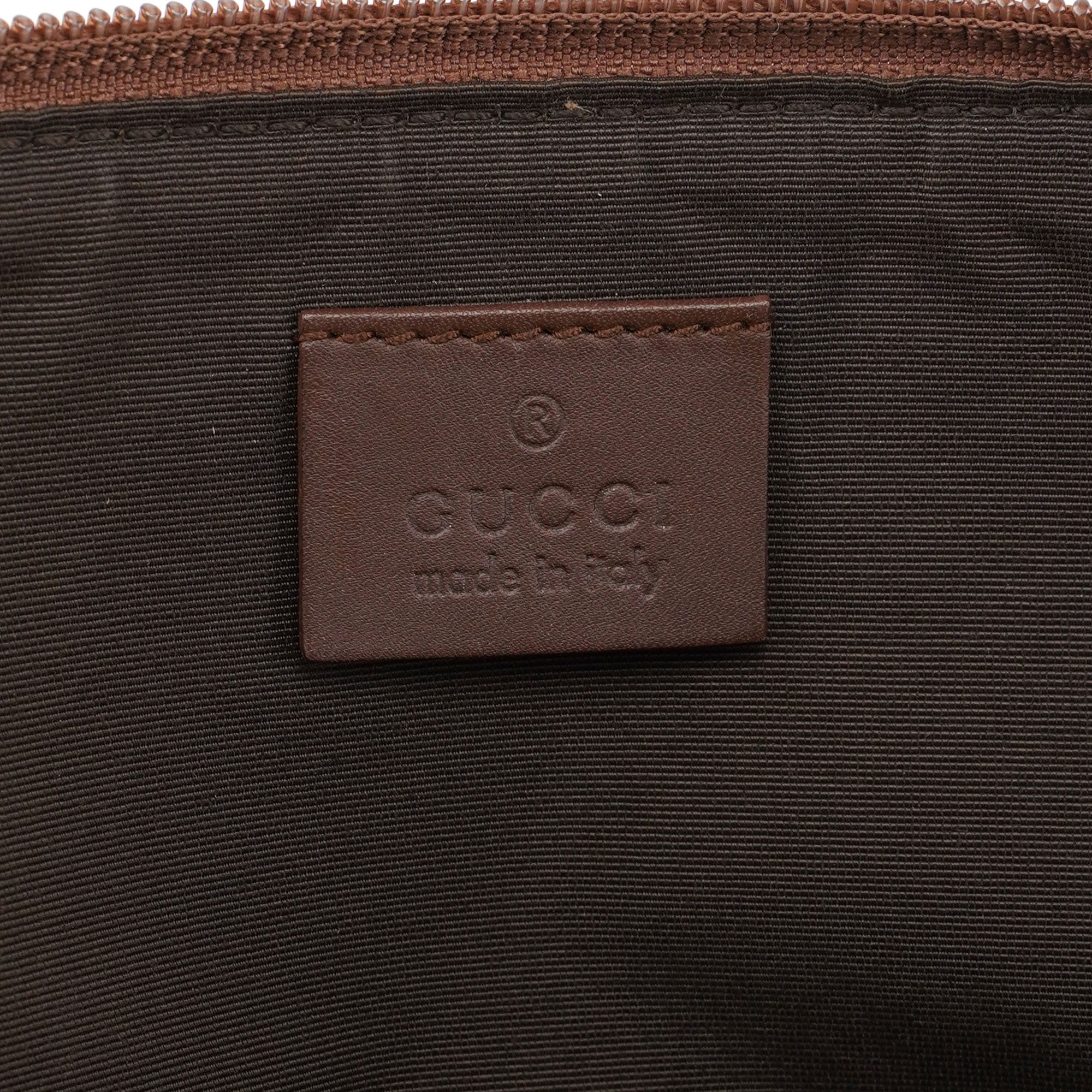 Beige Brown GG Boat Pochette