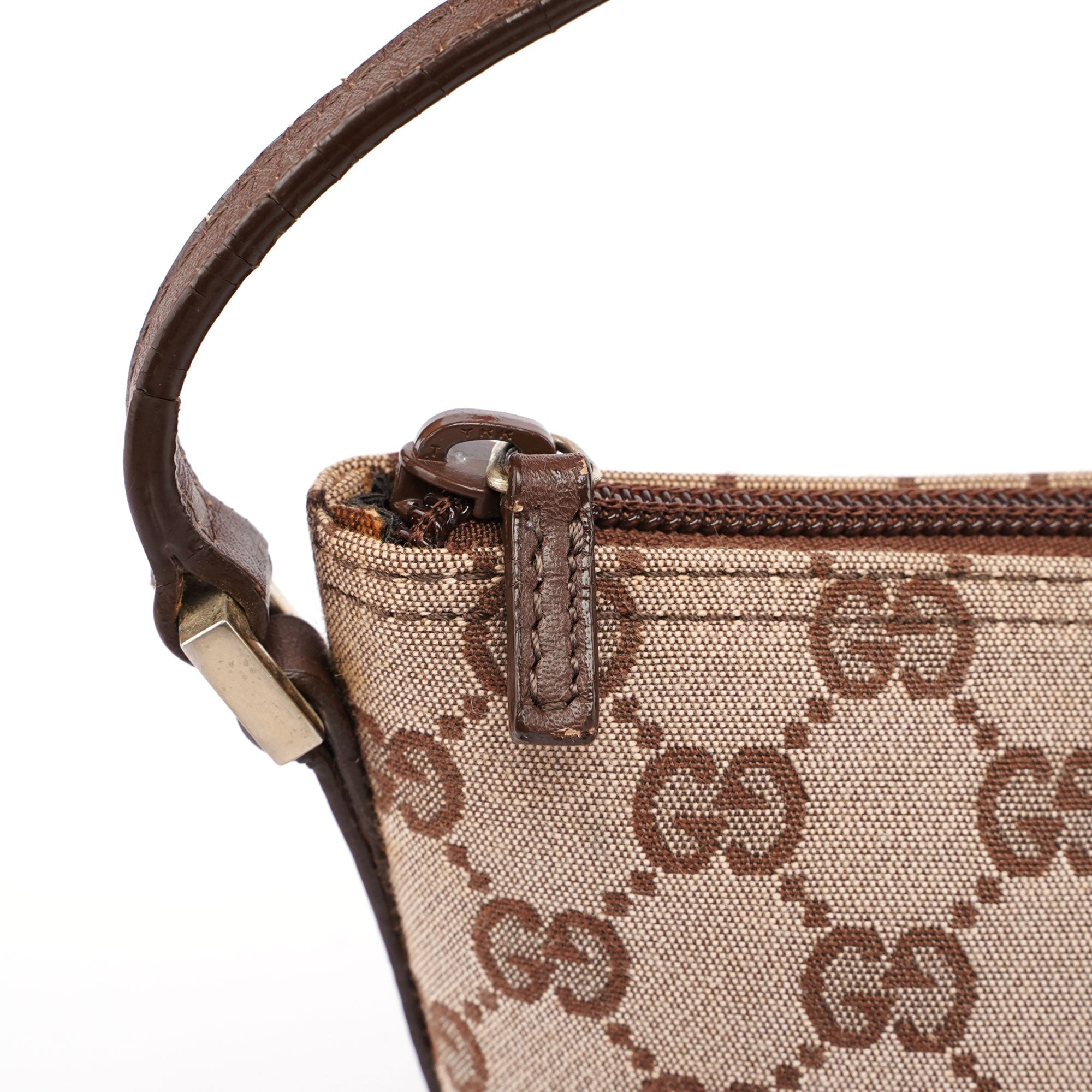 Beige Brown GG Boat Pochette