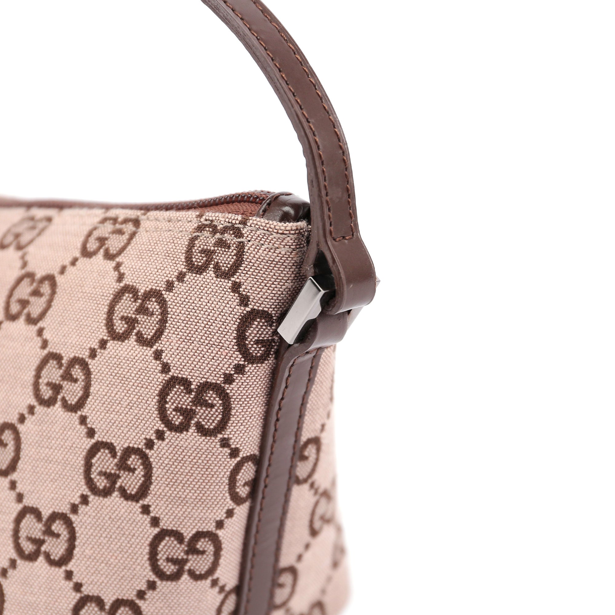 Beige Brown GG Boat Pochette