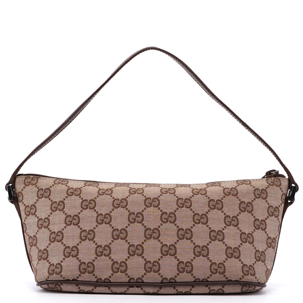 Beige Brown GG Boat Pochette