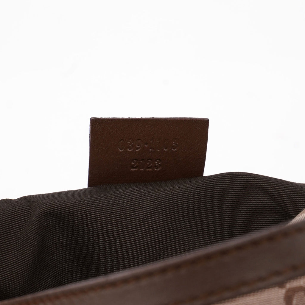 Beige Brown GG Boat Pochette