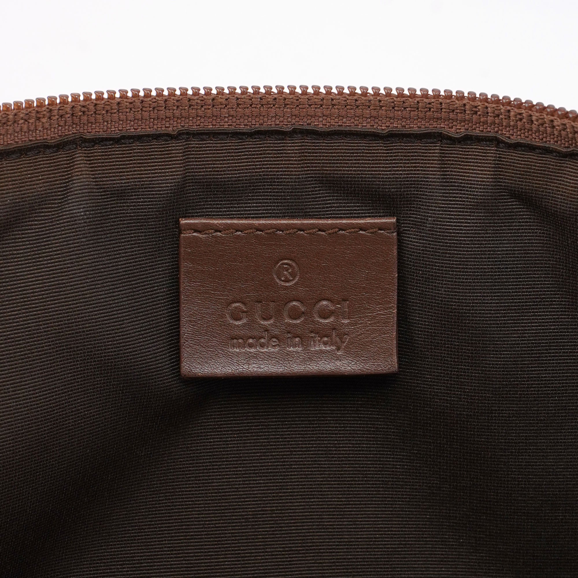 Beige Brown GG Boat Pochette