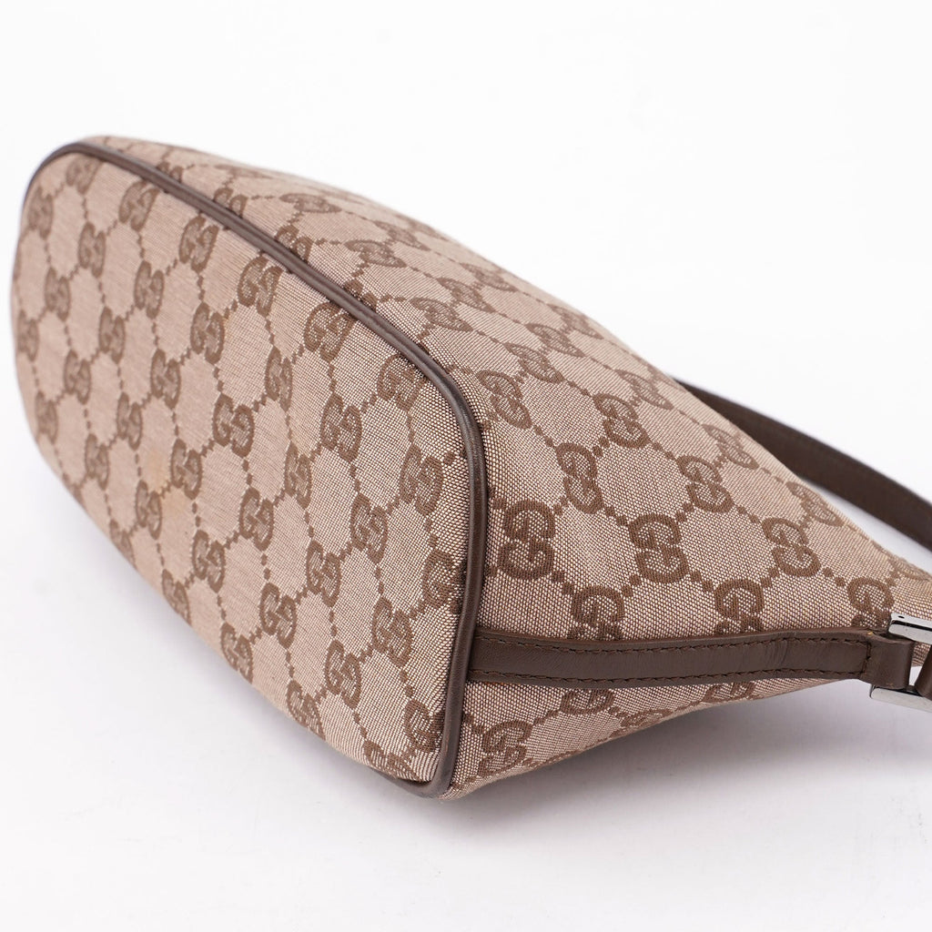 Beige Brown GG Boat Pochette