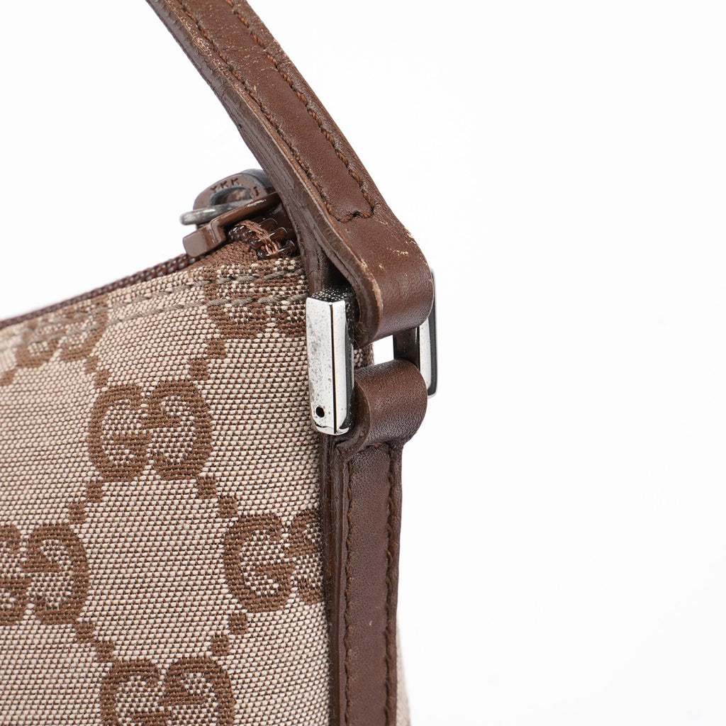 Beige Brown GG Boat Pochette