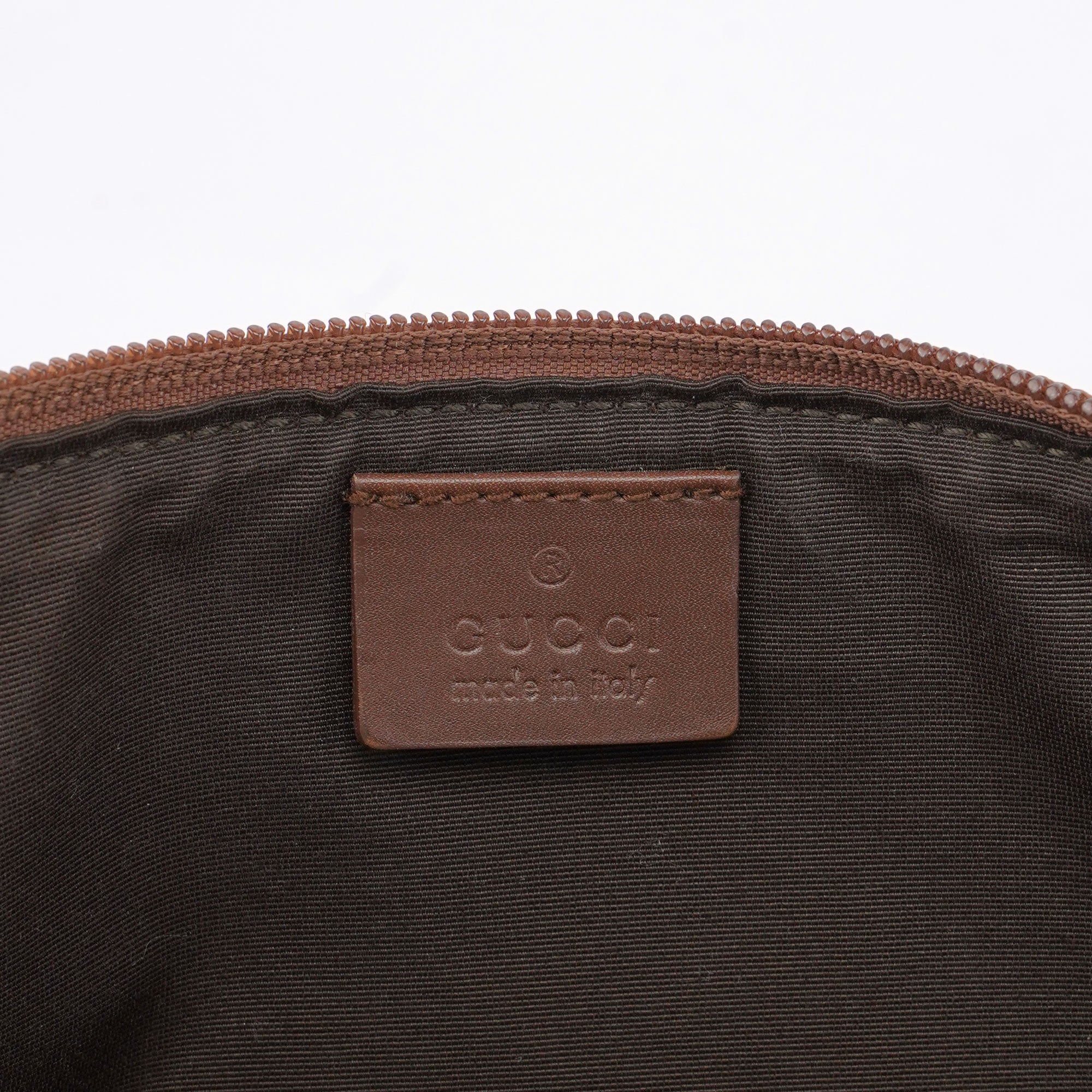 Beige Brown GG Boat Pochette