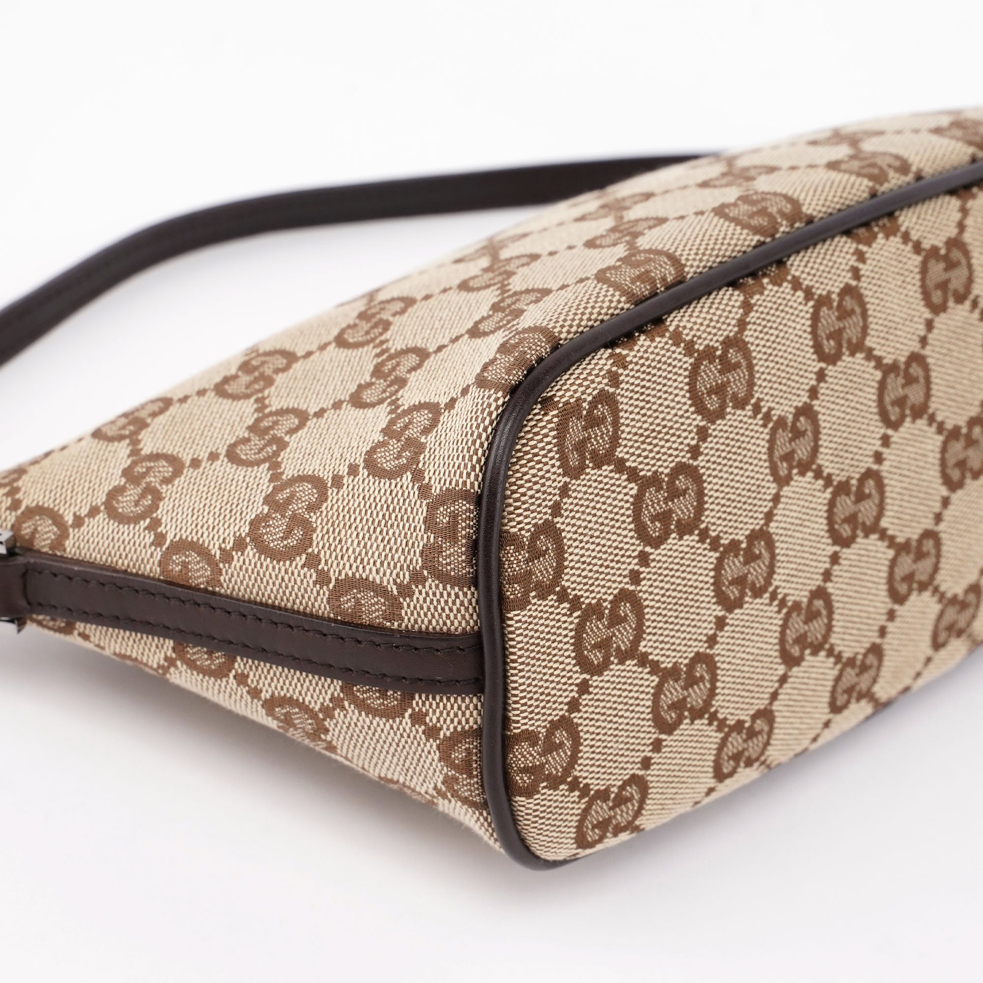 Beige Brown GG Boat Pochette