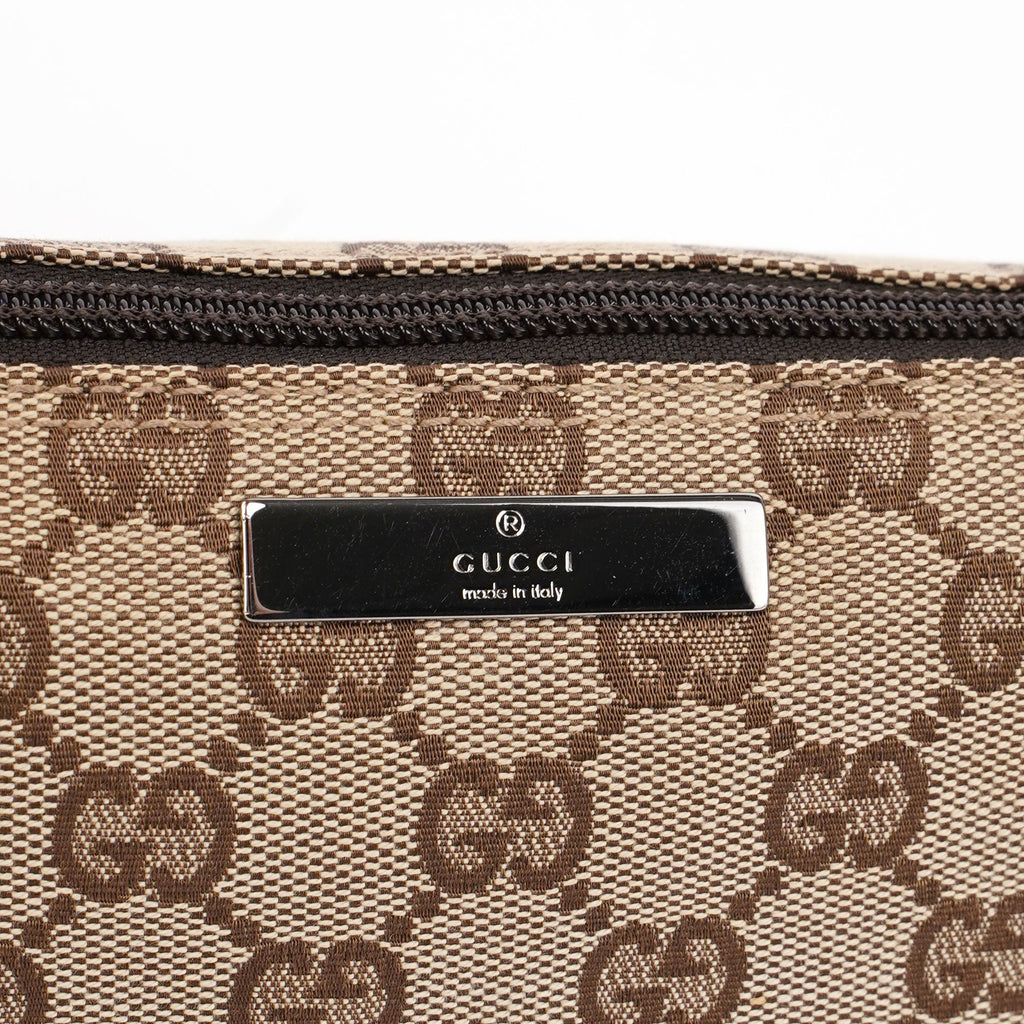 Beige Brown GG Boat Pochette