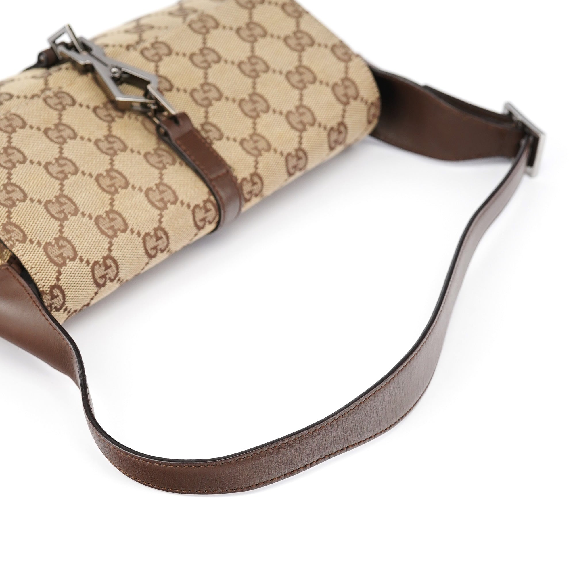 Beige Brown GG Jackie Shoulder Bag