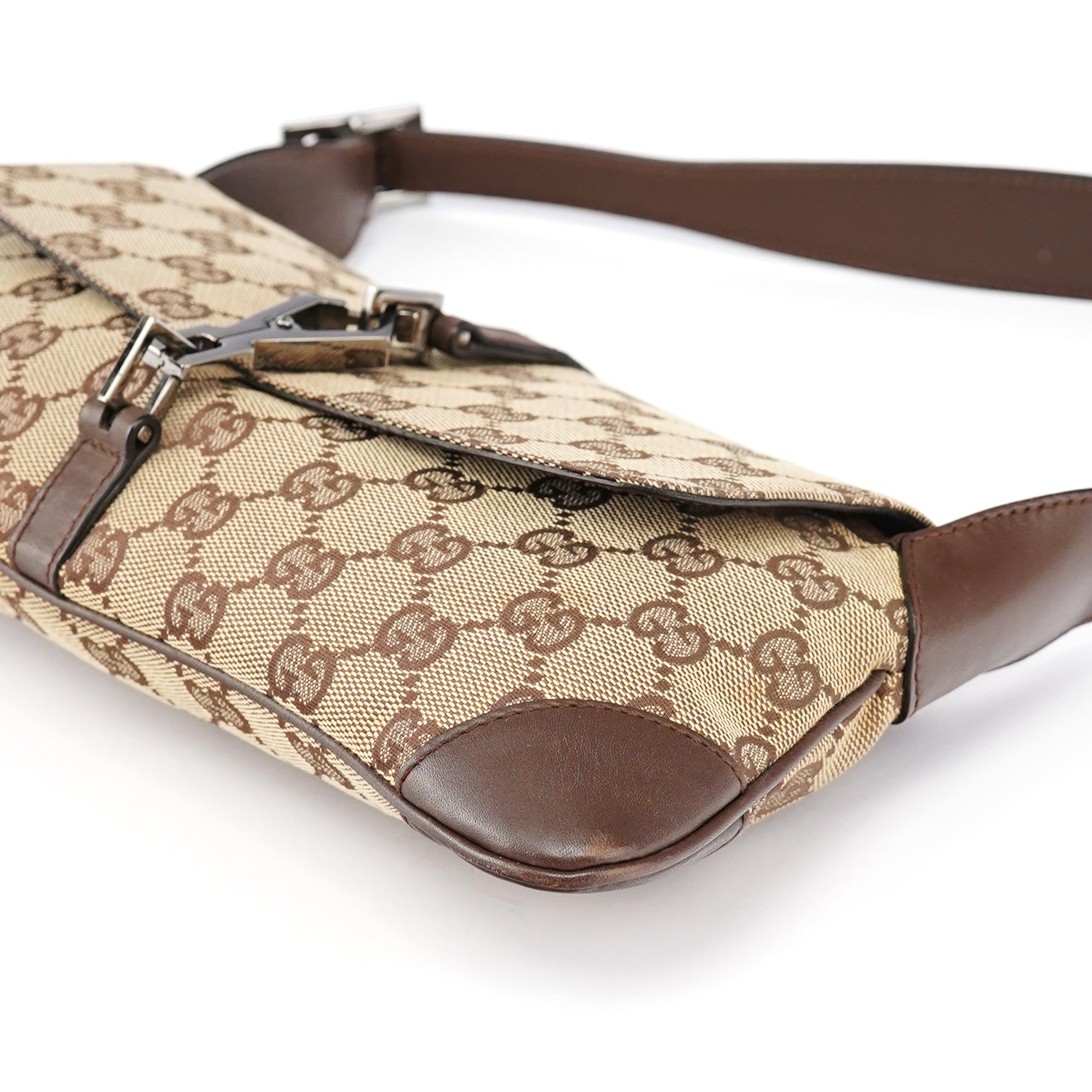 Beige Brown GG Jackie Shoulder Bag