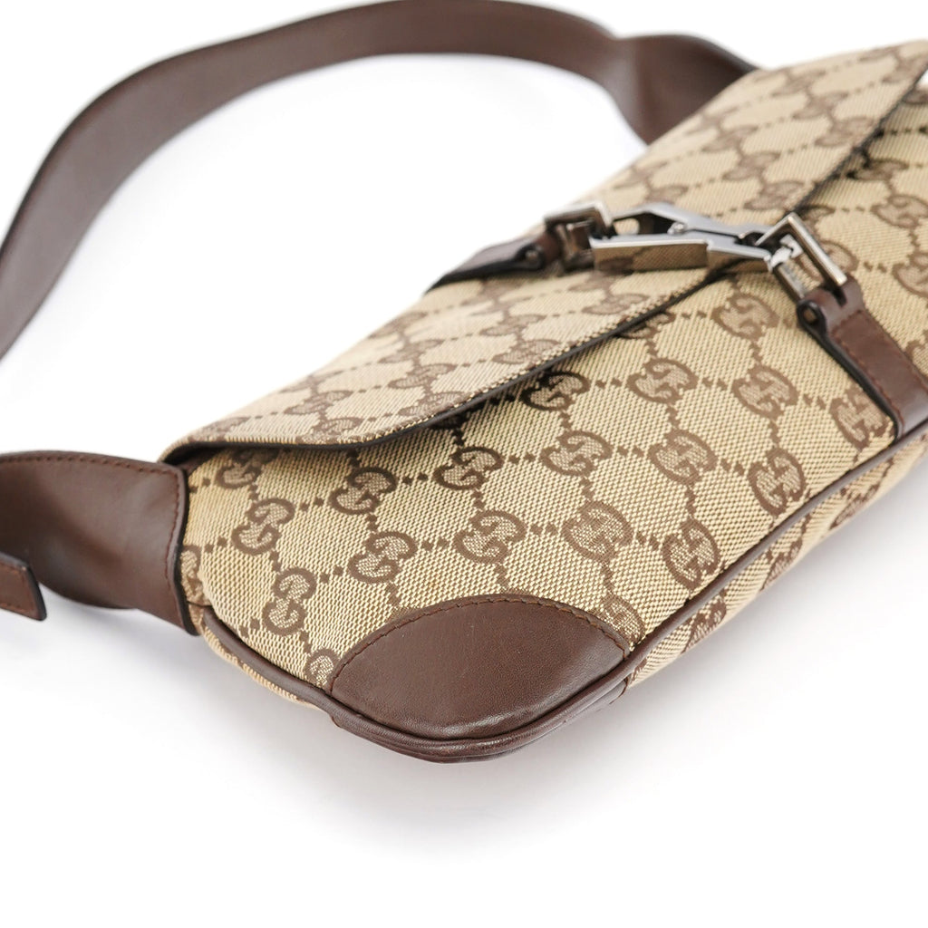 Beige Brown GG Jackie Shoulder Bag