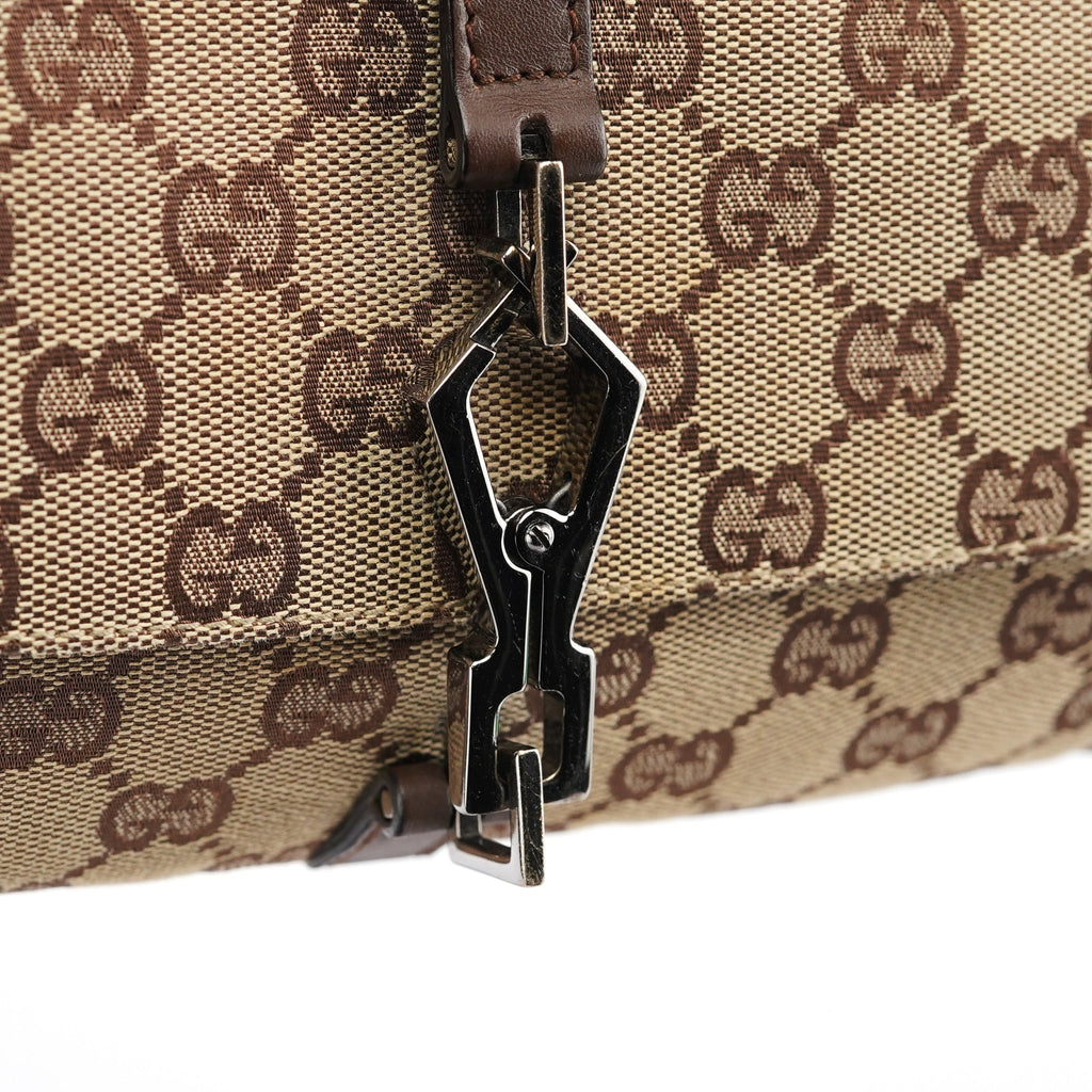 Beige Brown GG Jackie Shoulder Bag