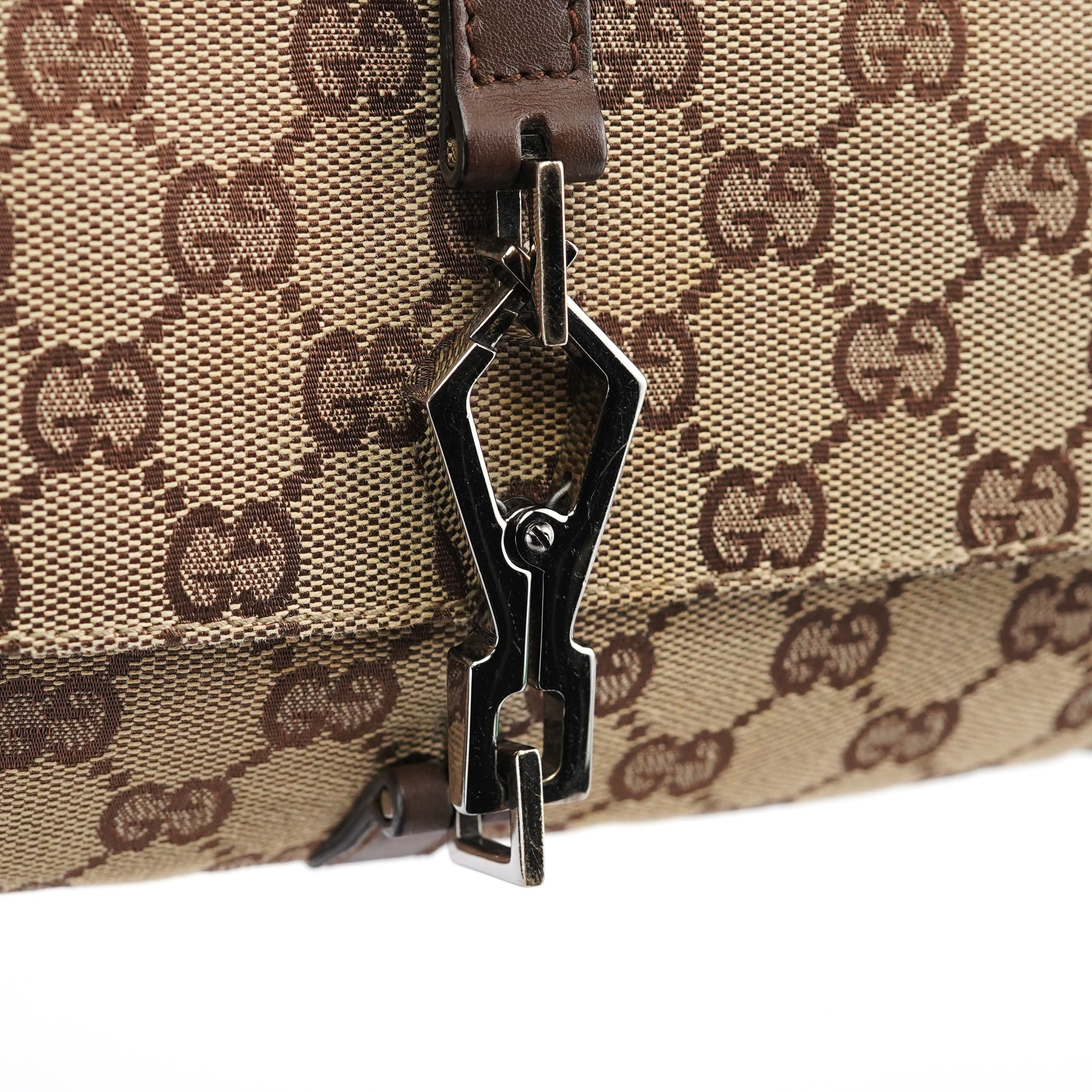 Beige Brown GG Jackie Shoulder Bag