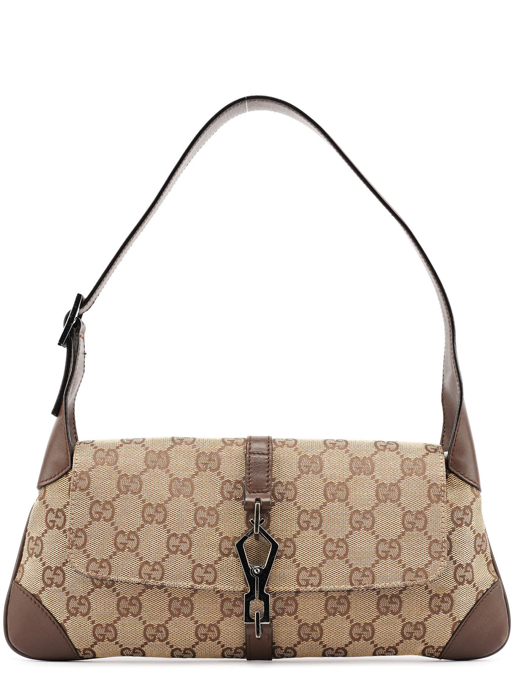 Beige Brown GG Jackie Shoulder Bag