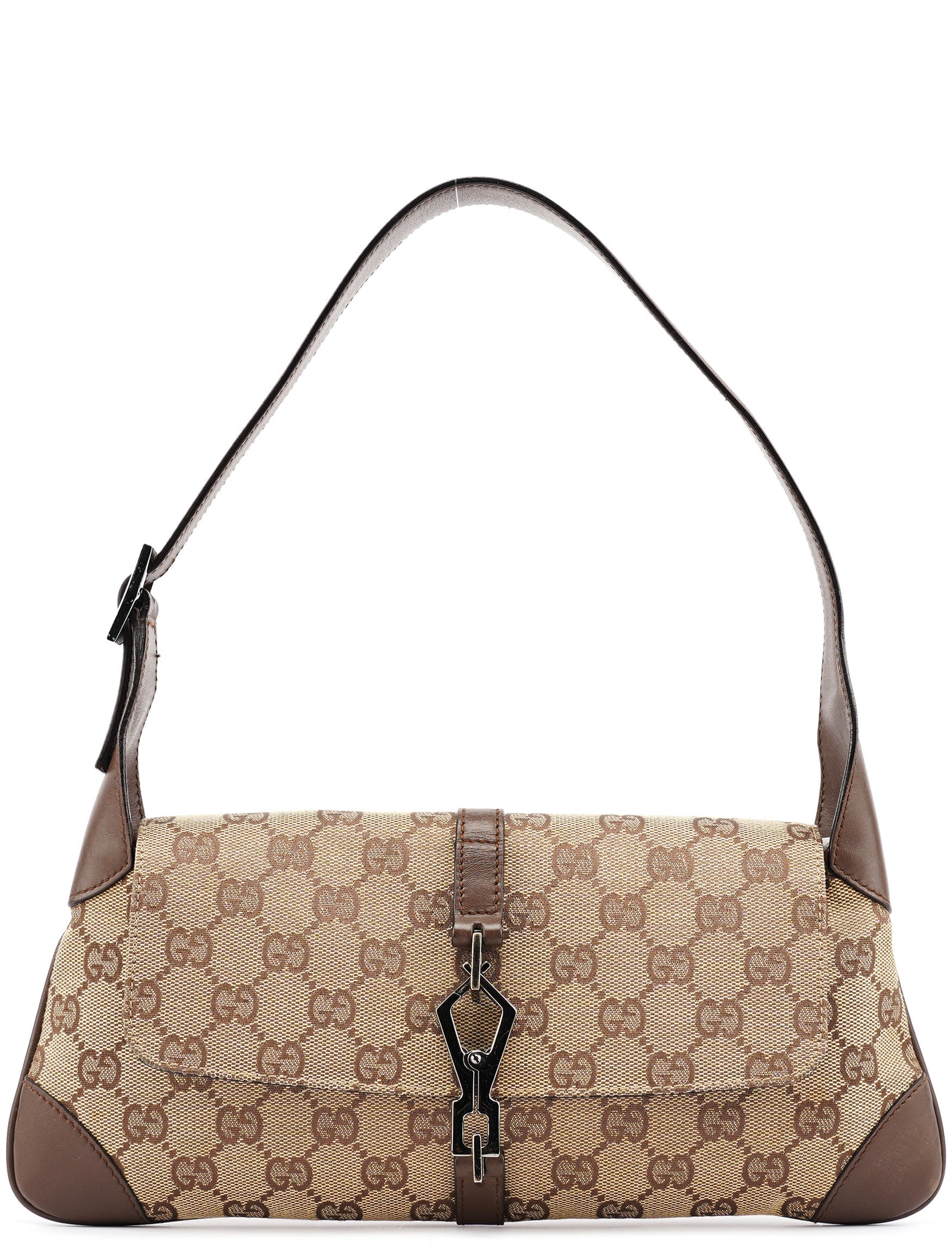 Beige Brown GG Jackie Shoulder Bag