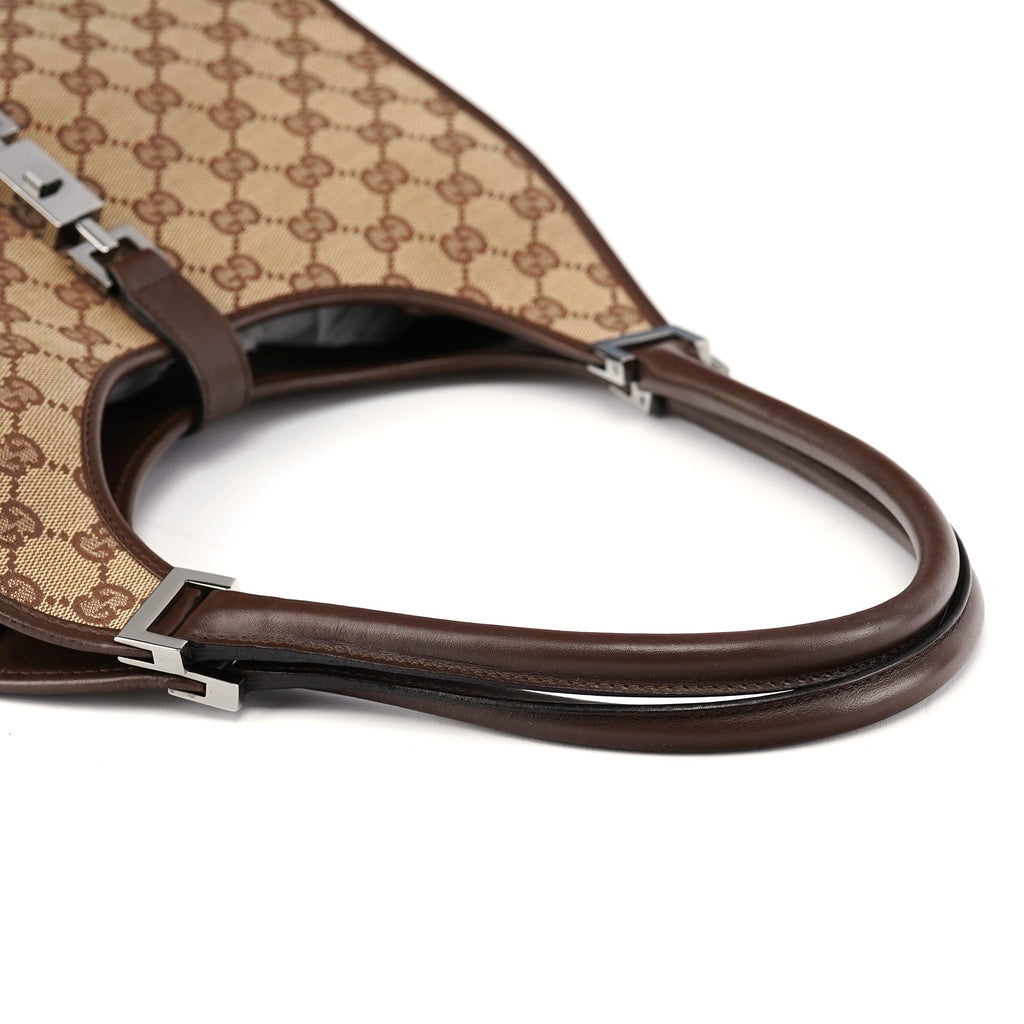 Beige Brown GG Jackie Shoulder Bag