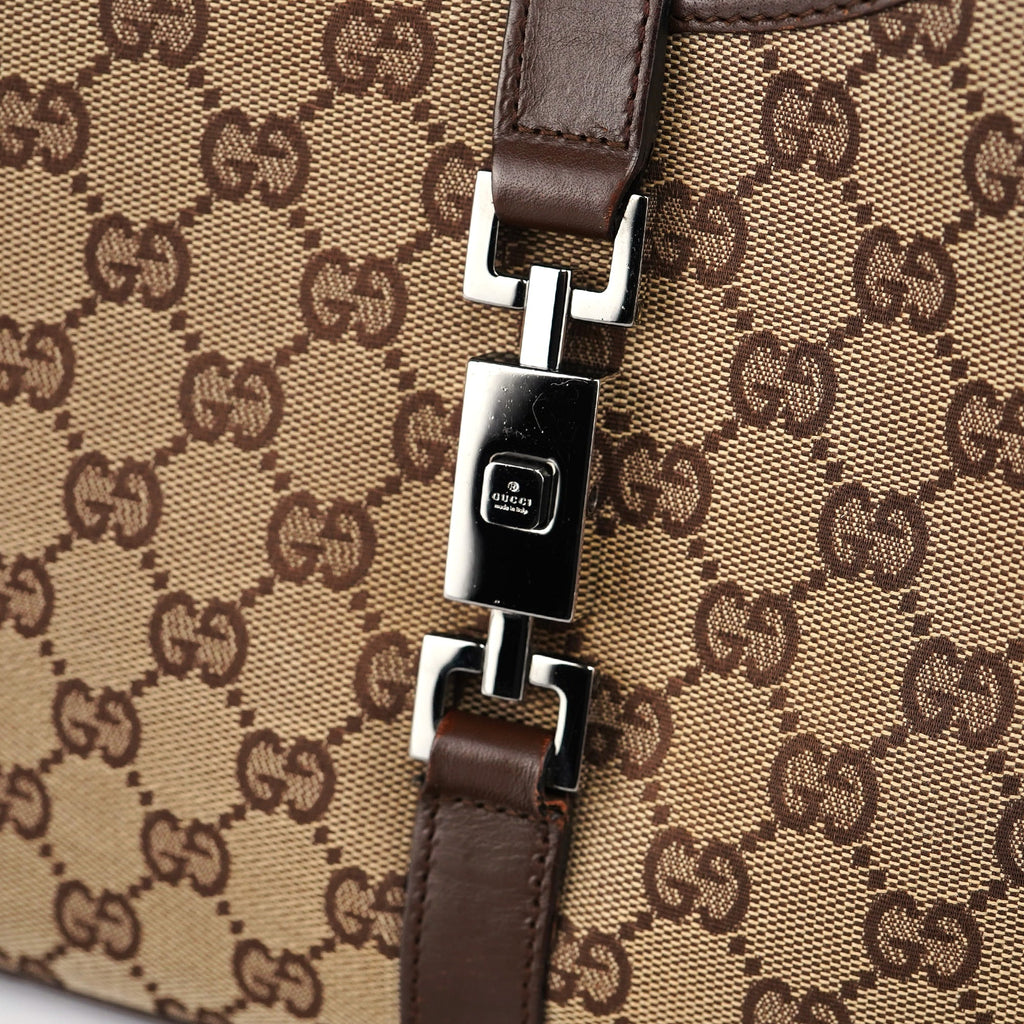 Beige Brown GG Jackie Shoulder Bag
