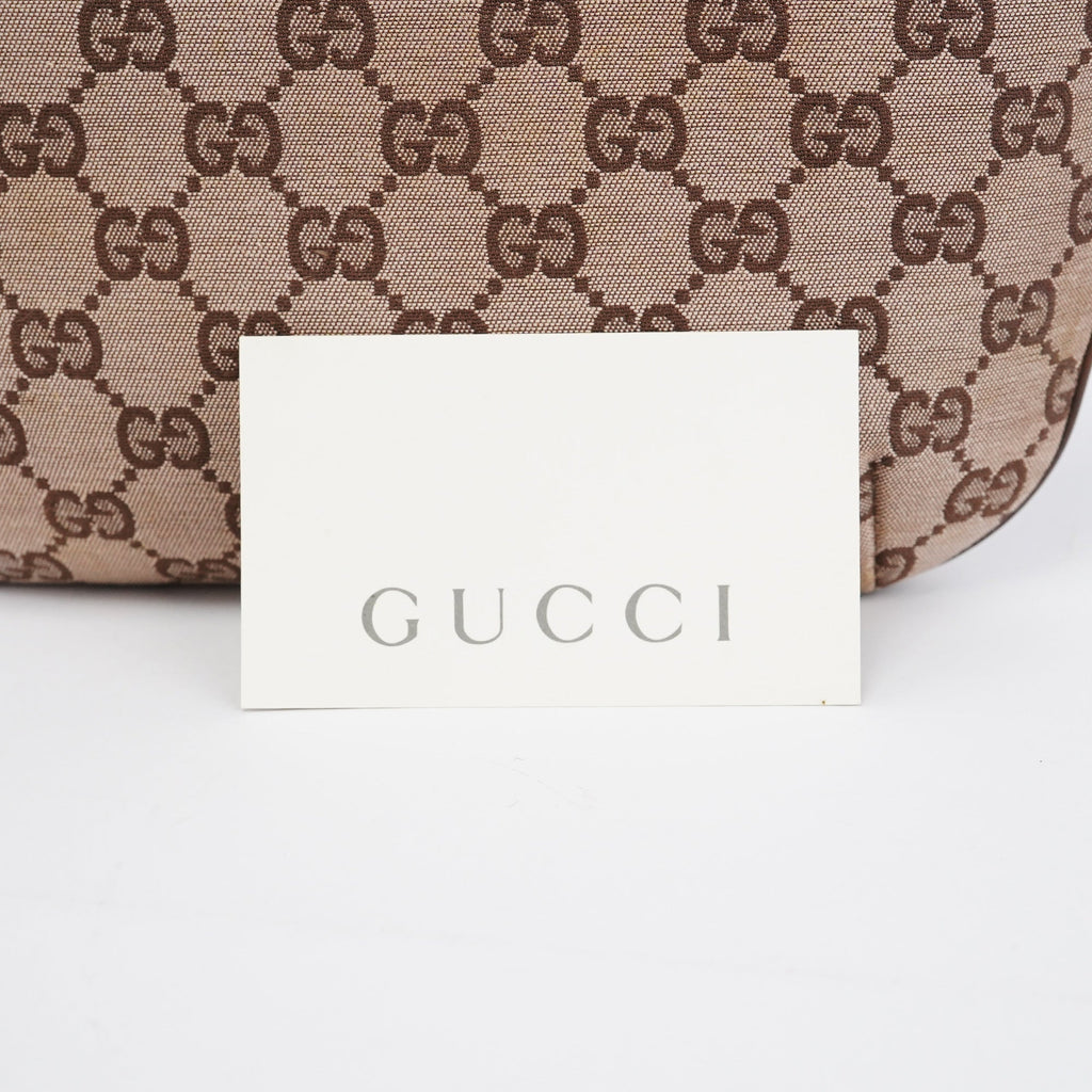 Beige Brown GG Shoulder Bag