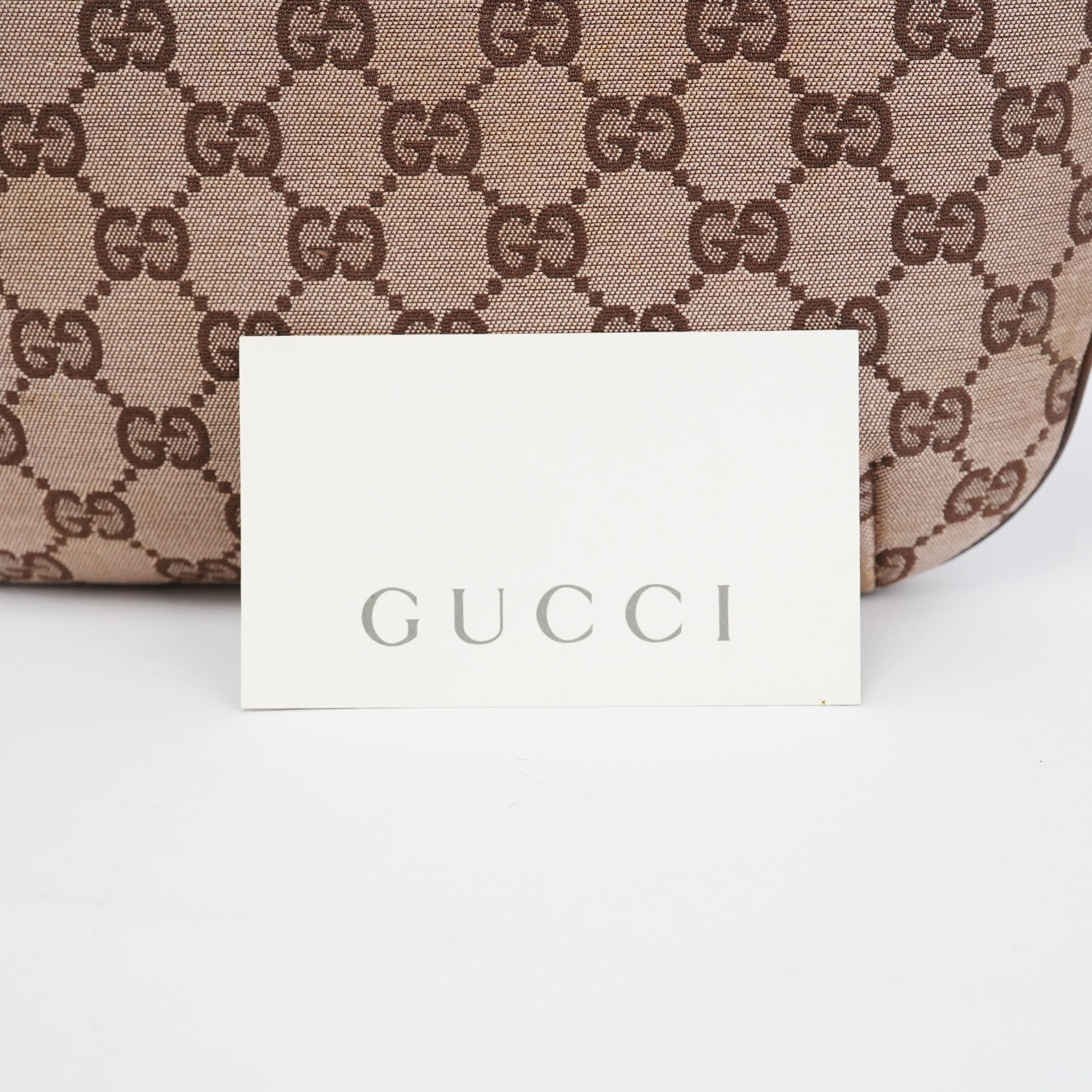 Beige Brown GG Shoulder Bag