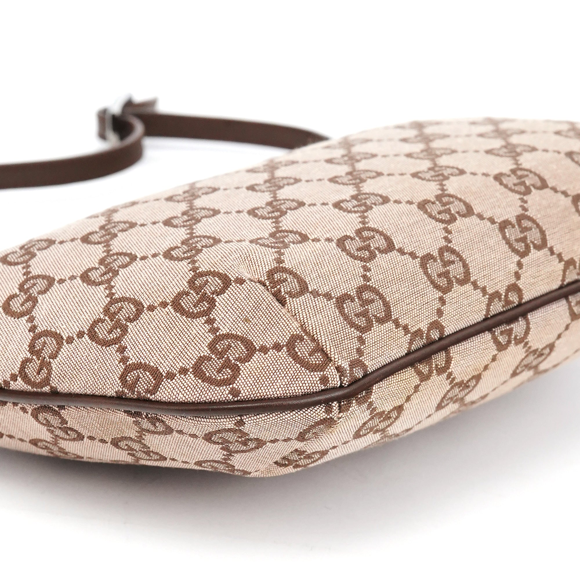 Beige Brown GG Shoulder Bag