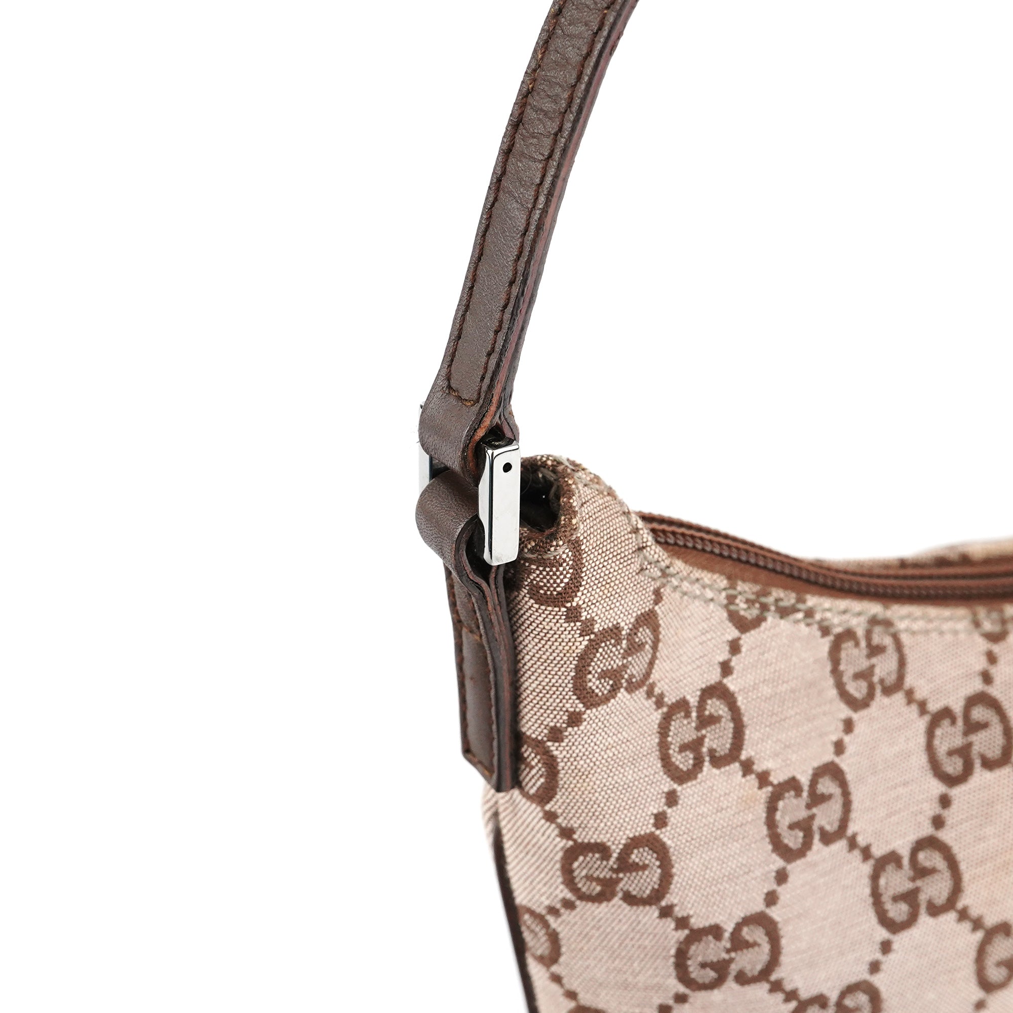 Beige Brown GG Shoulder Bag