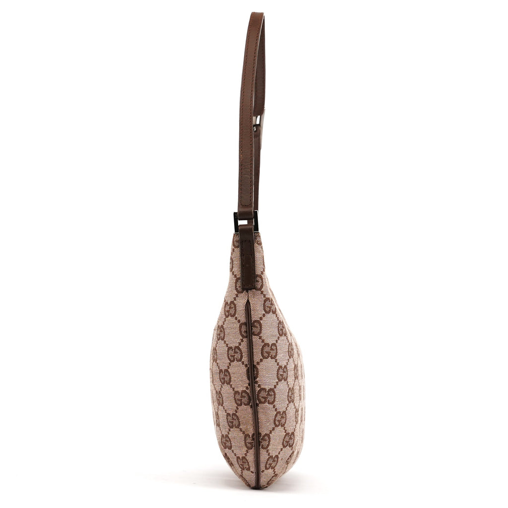 Beige Brown GG Shoulder Bag