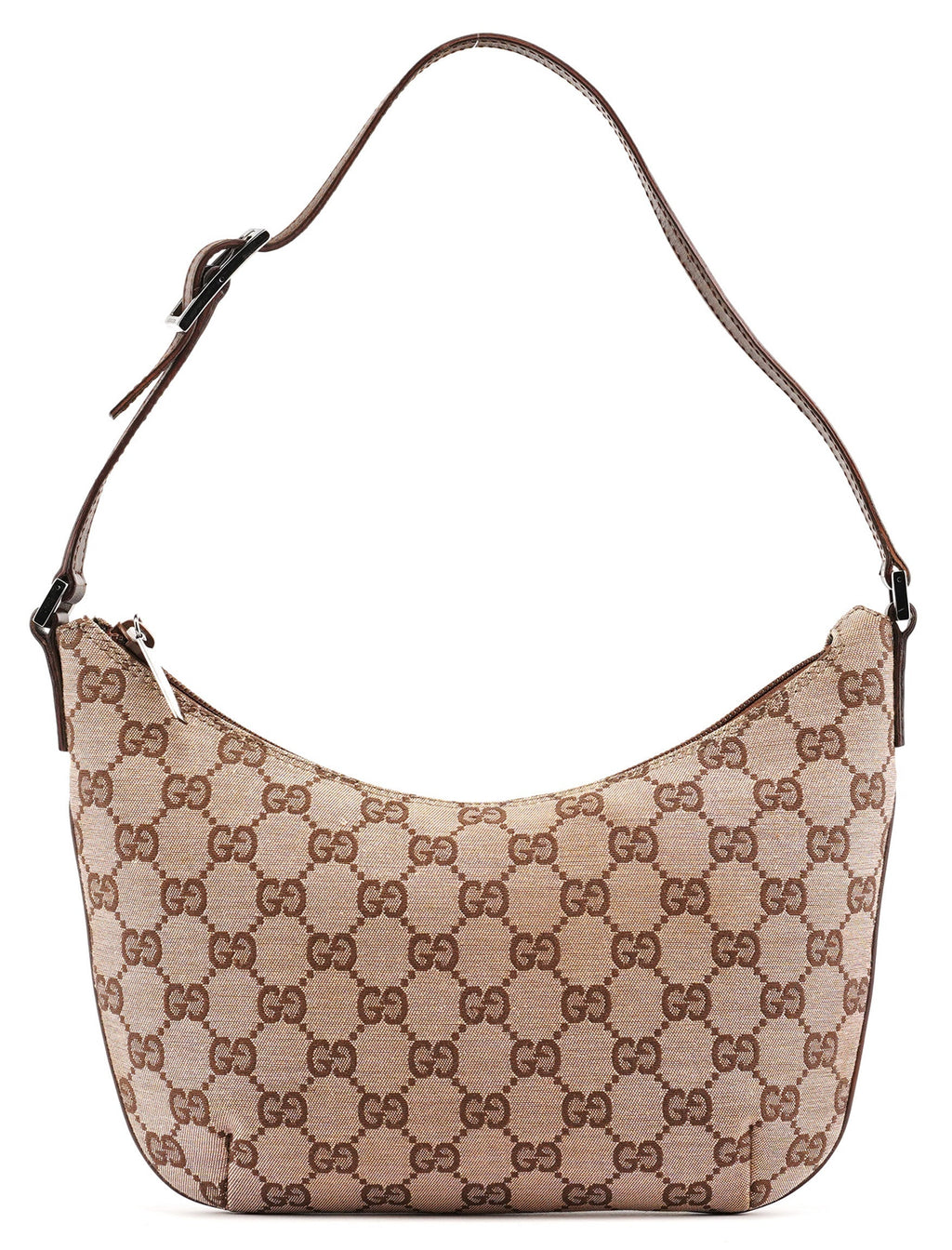 Beige Brown GG Shoulder Bag