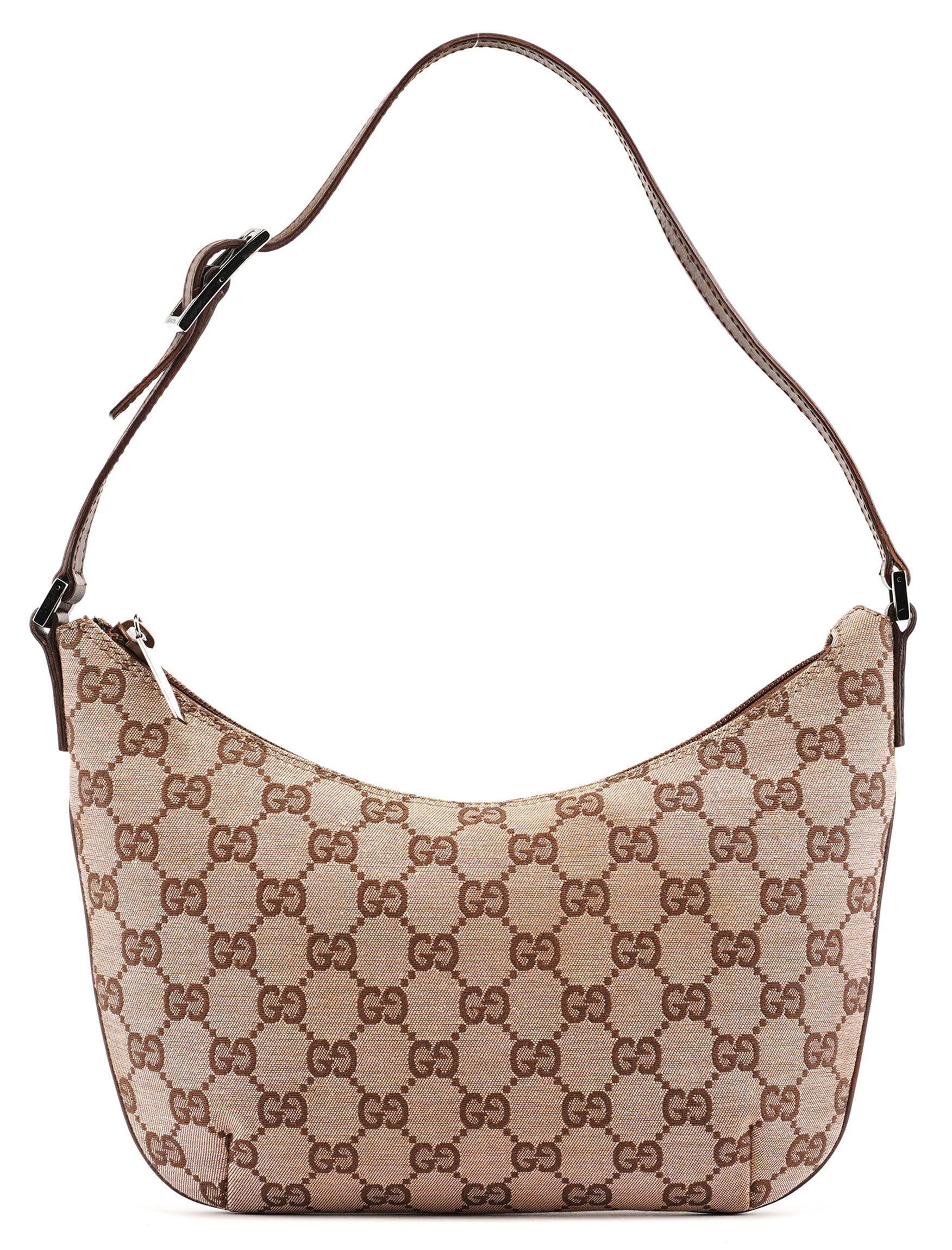 Beige Brown GG Shoulder Bag