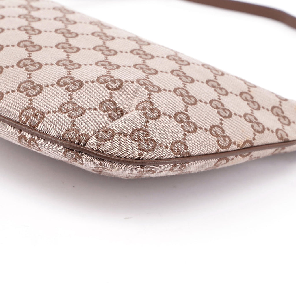 Beige Brown GG Shoulder Bag