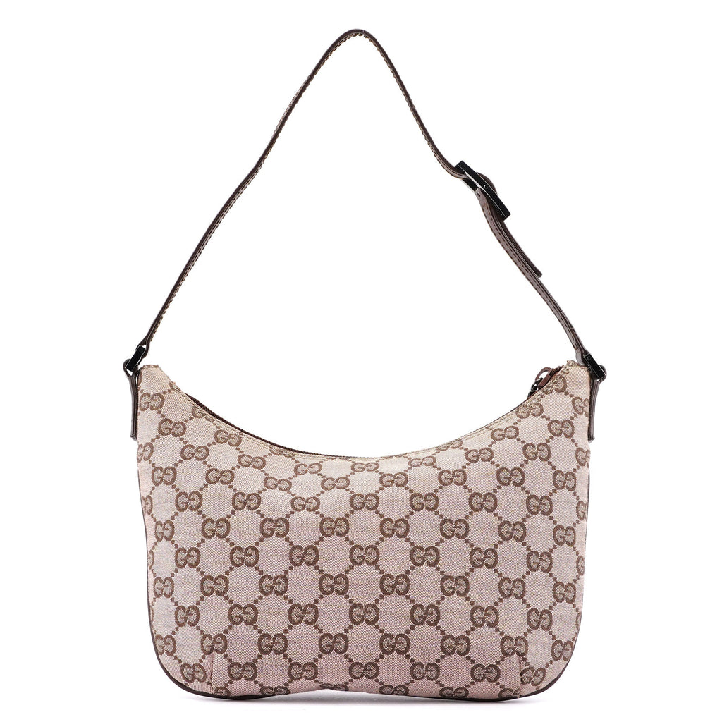 Beige Brown GG Shoulder Bag