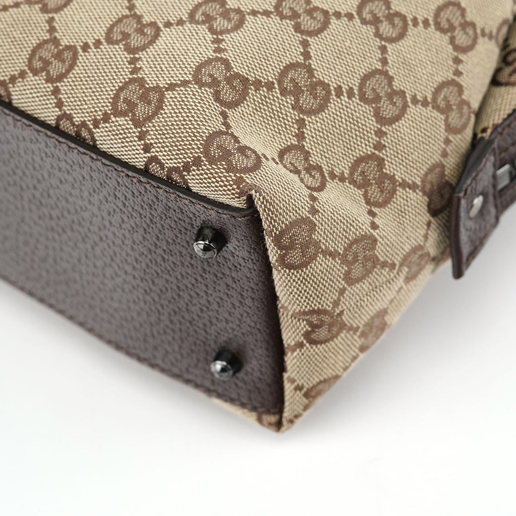 Beige Brown GG Tote Bag