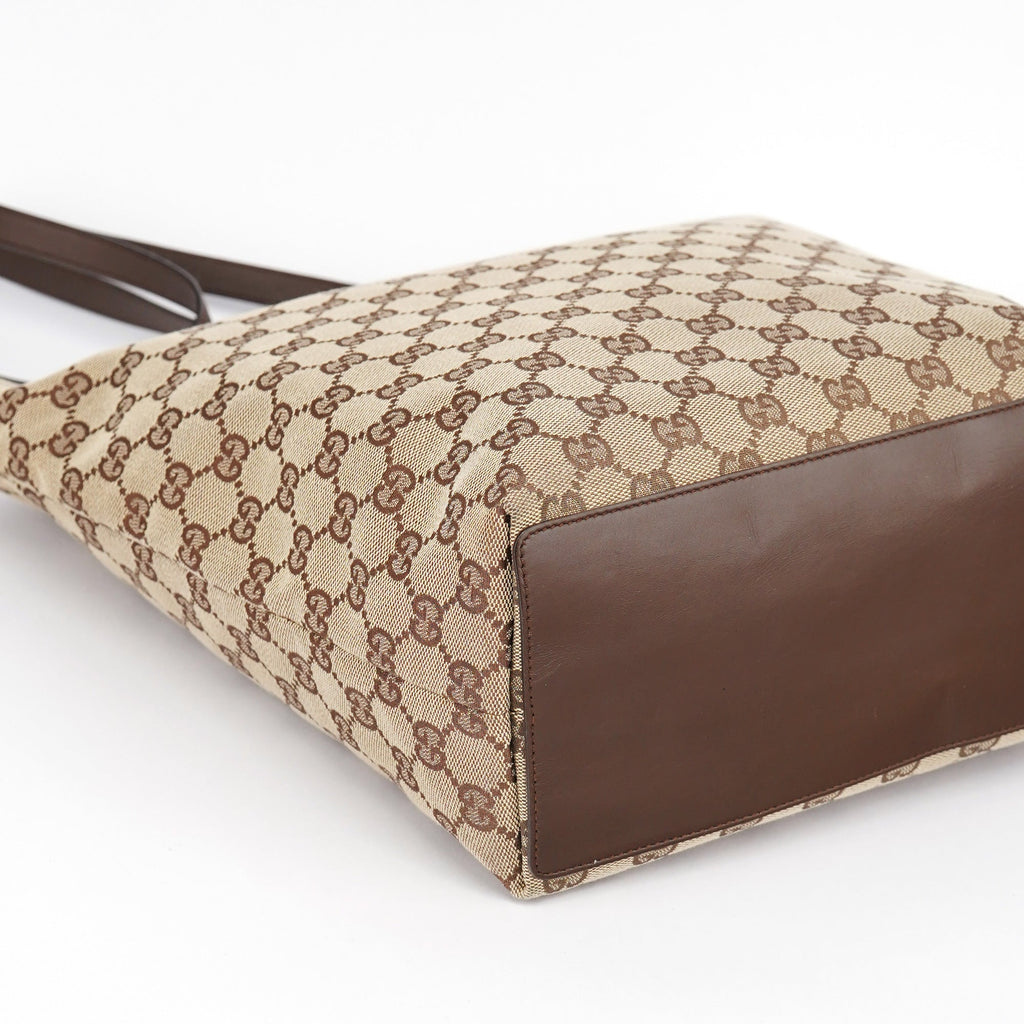 Beige Brown GG Tote Bag
