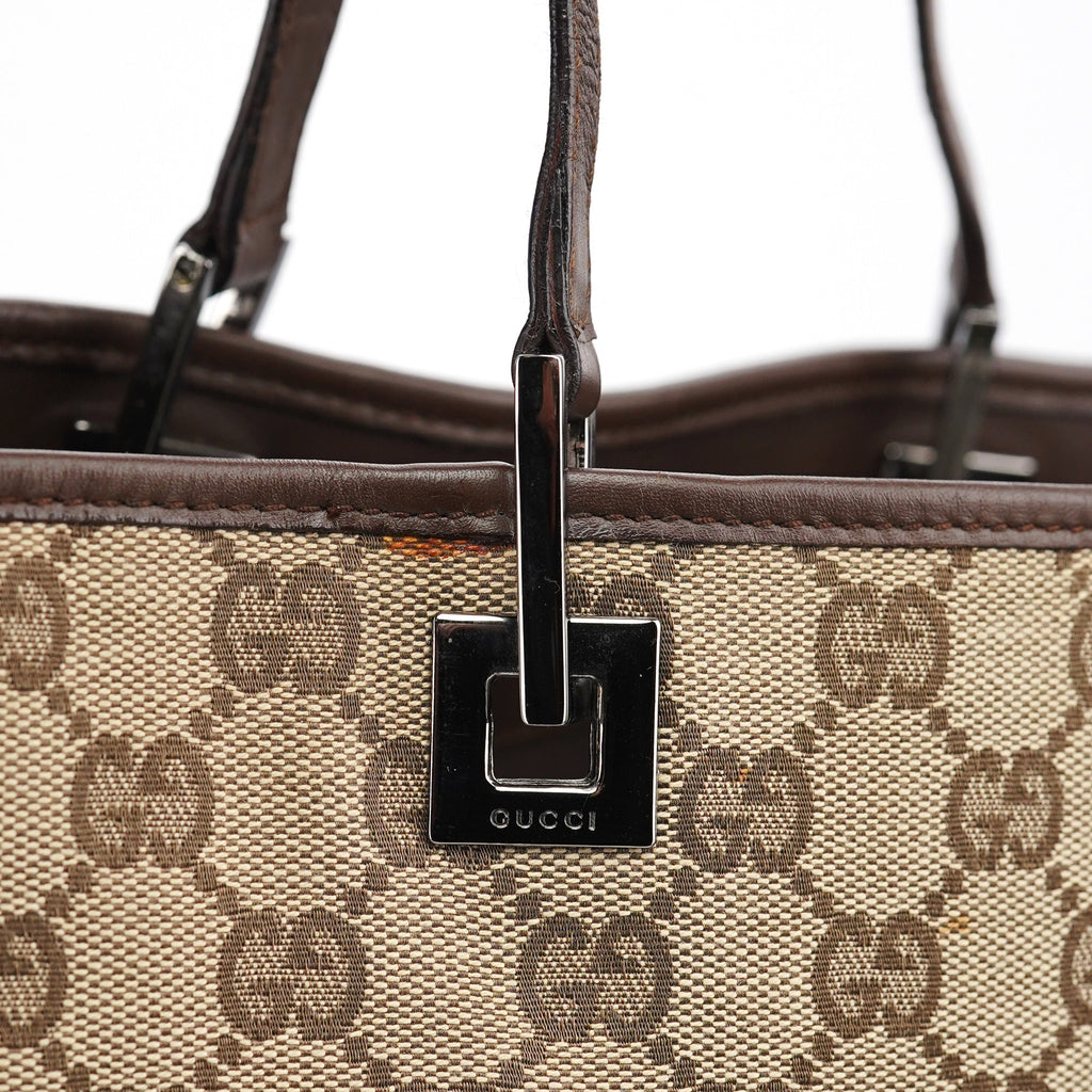 Beige Brown GG Tote Bag
