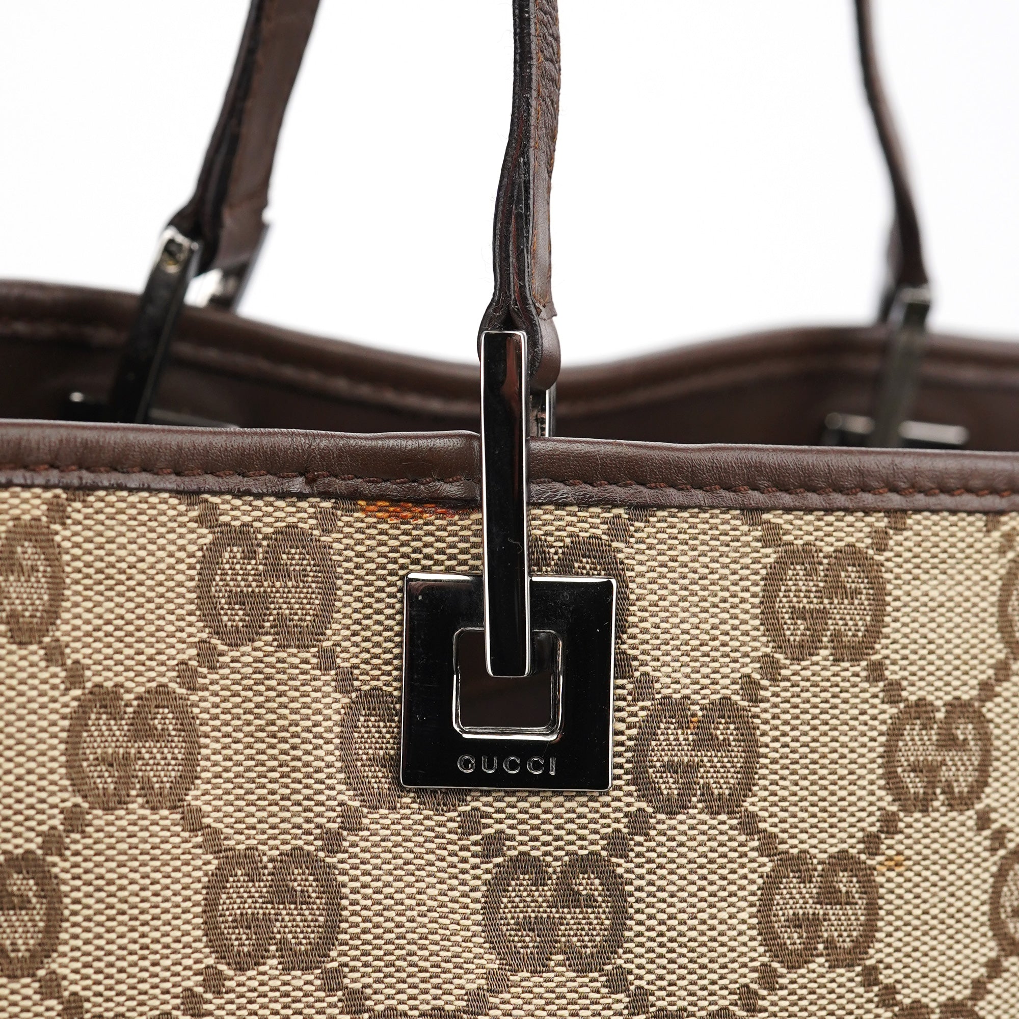 Beige Brown GG Tote Bag