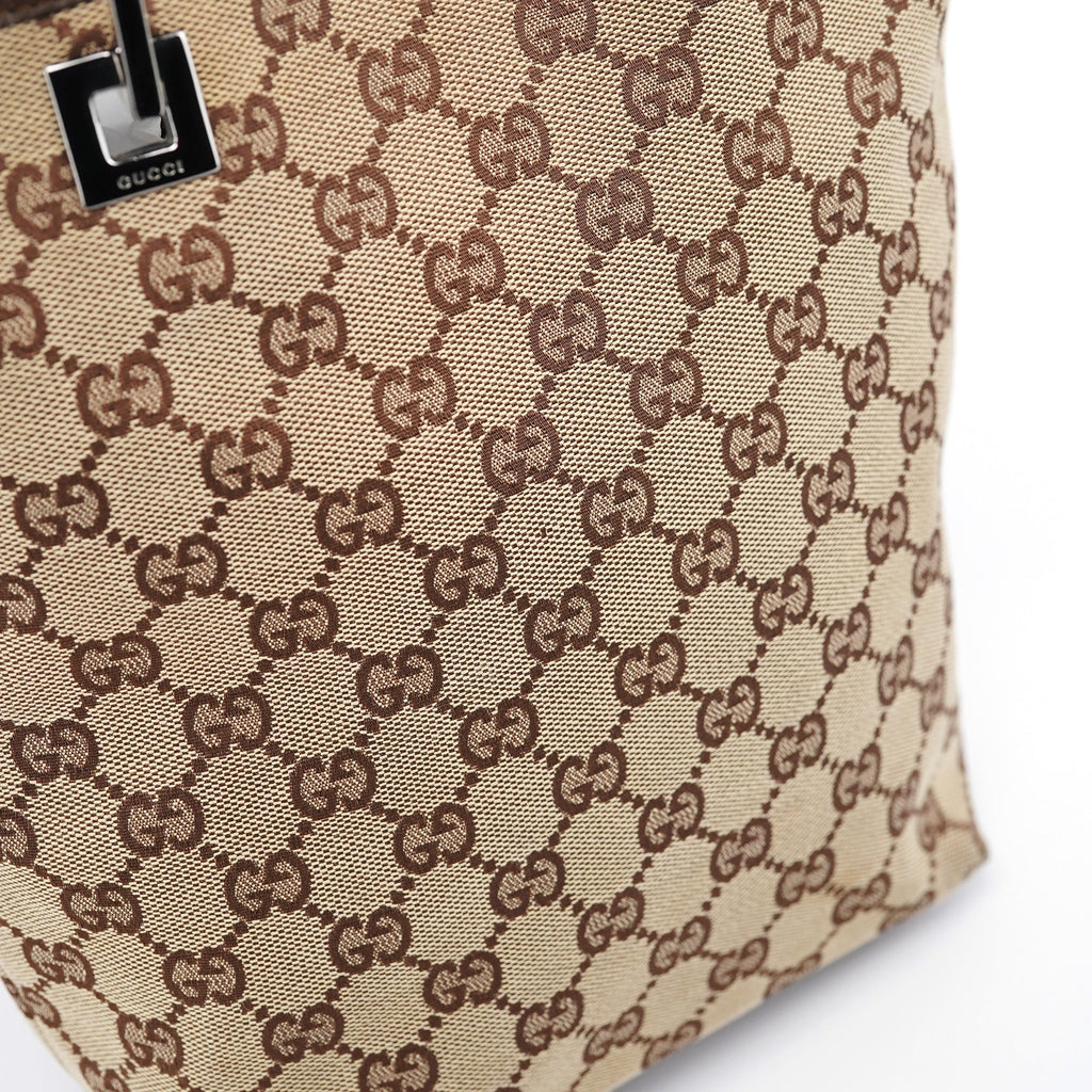 Beige Brown GG Tote Bag