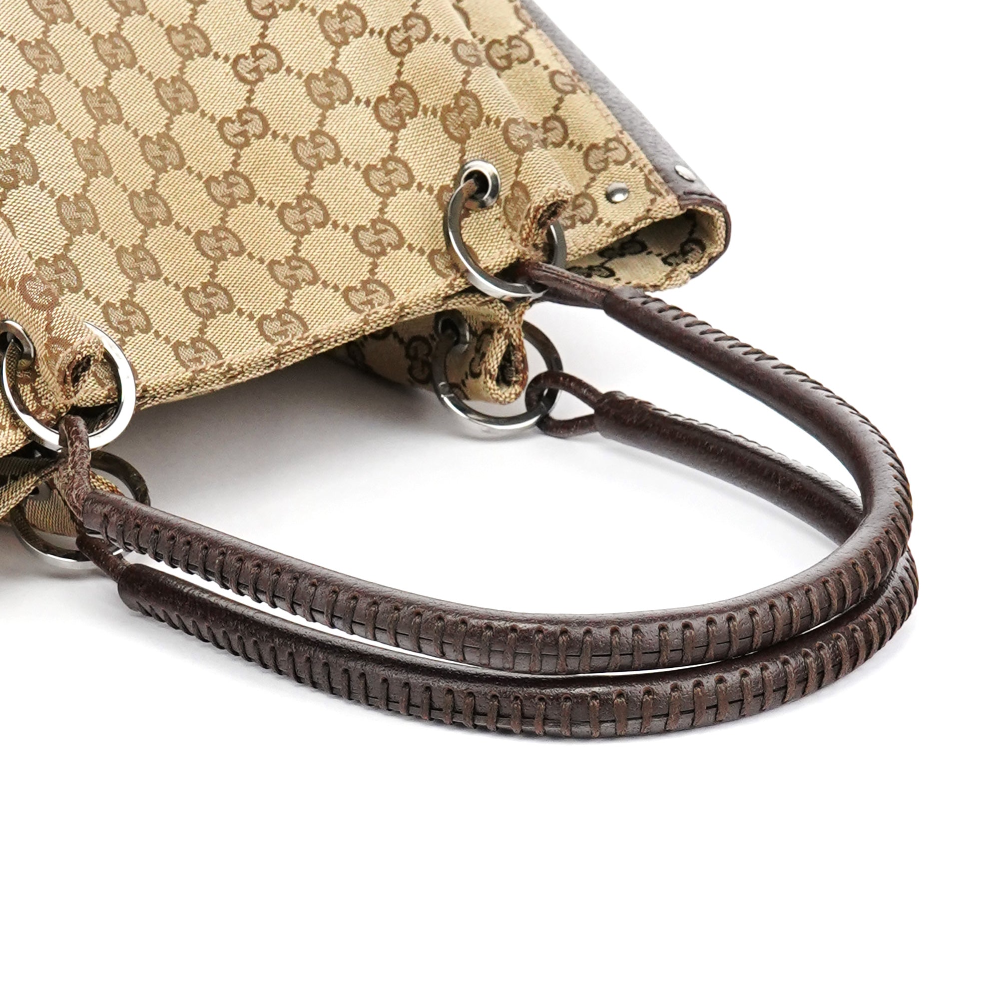 Beige Brown GG Tote Bag
